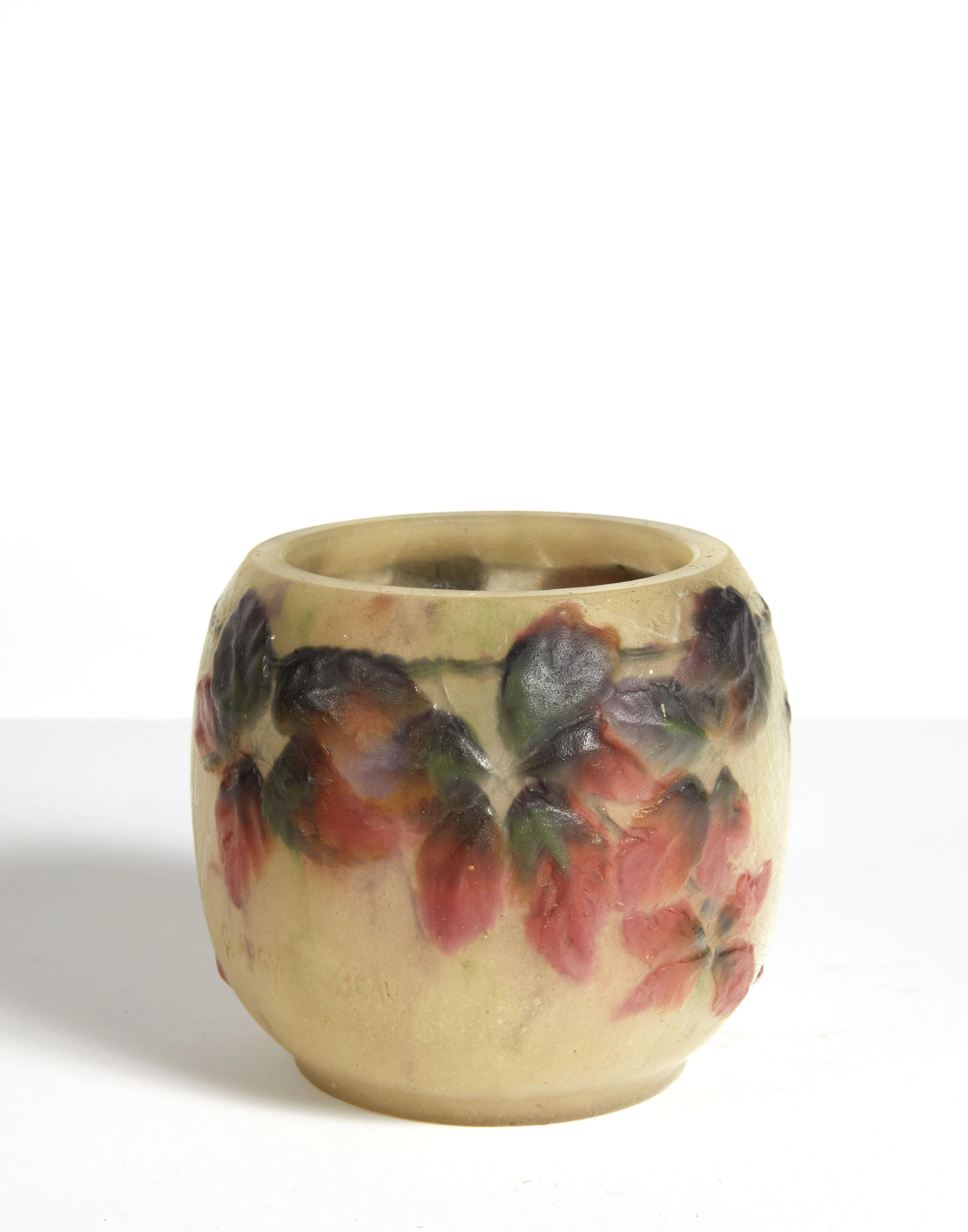 Gabriel ARGY-ROUSSEAU 1885-1953 Vase "Araignée et ronces" - circa 1920