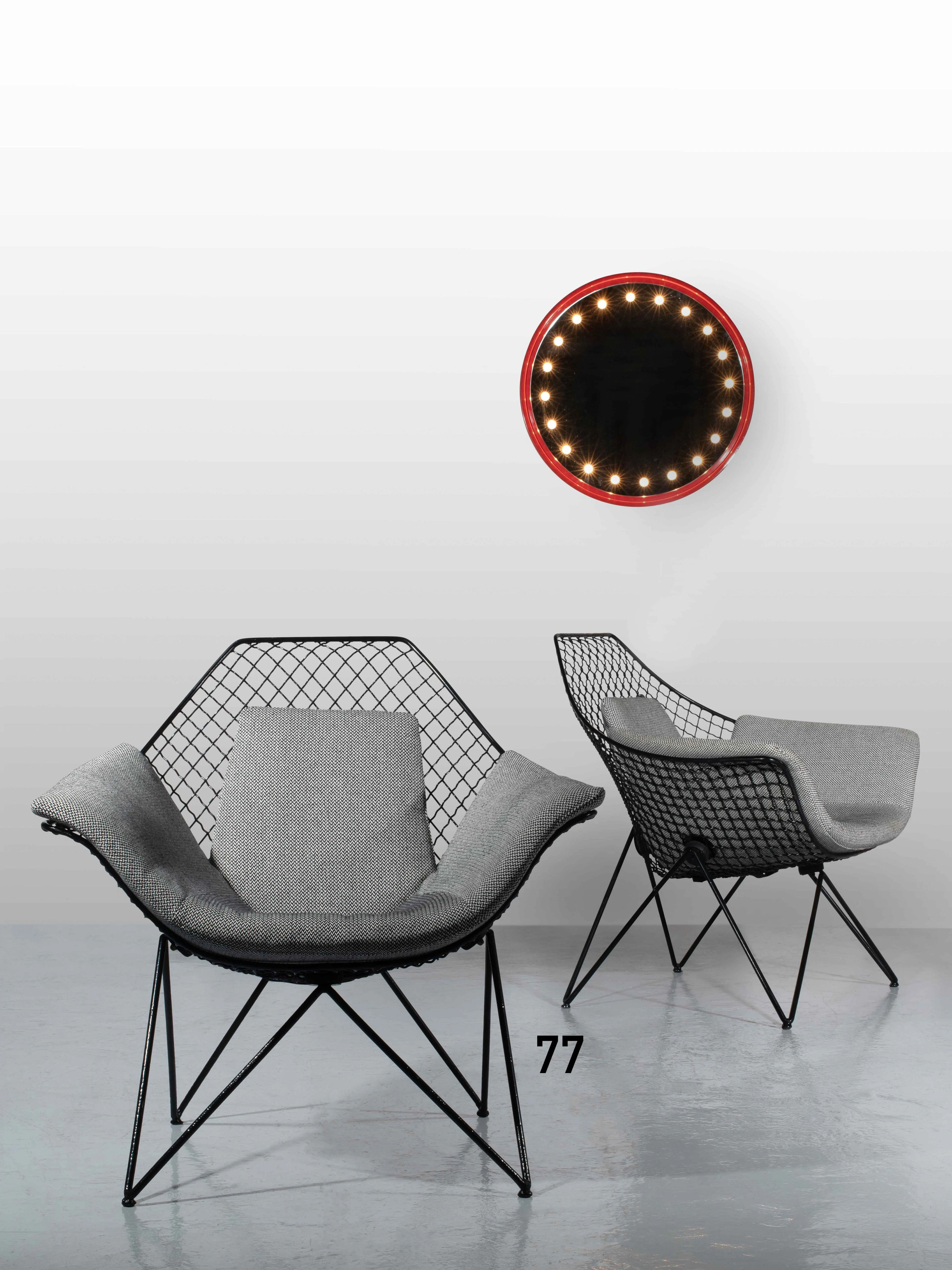 Gino SARFATTI 1912-1985 Miroir éclairant mod. 51/b - 1971