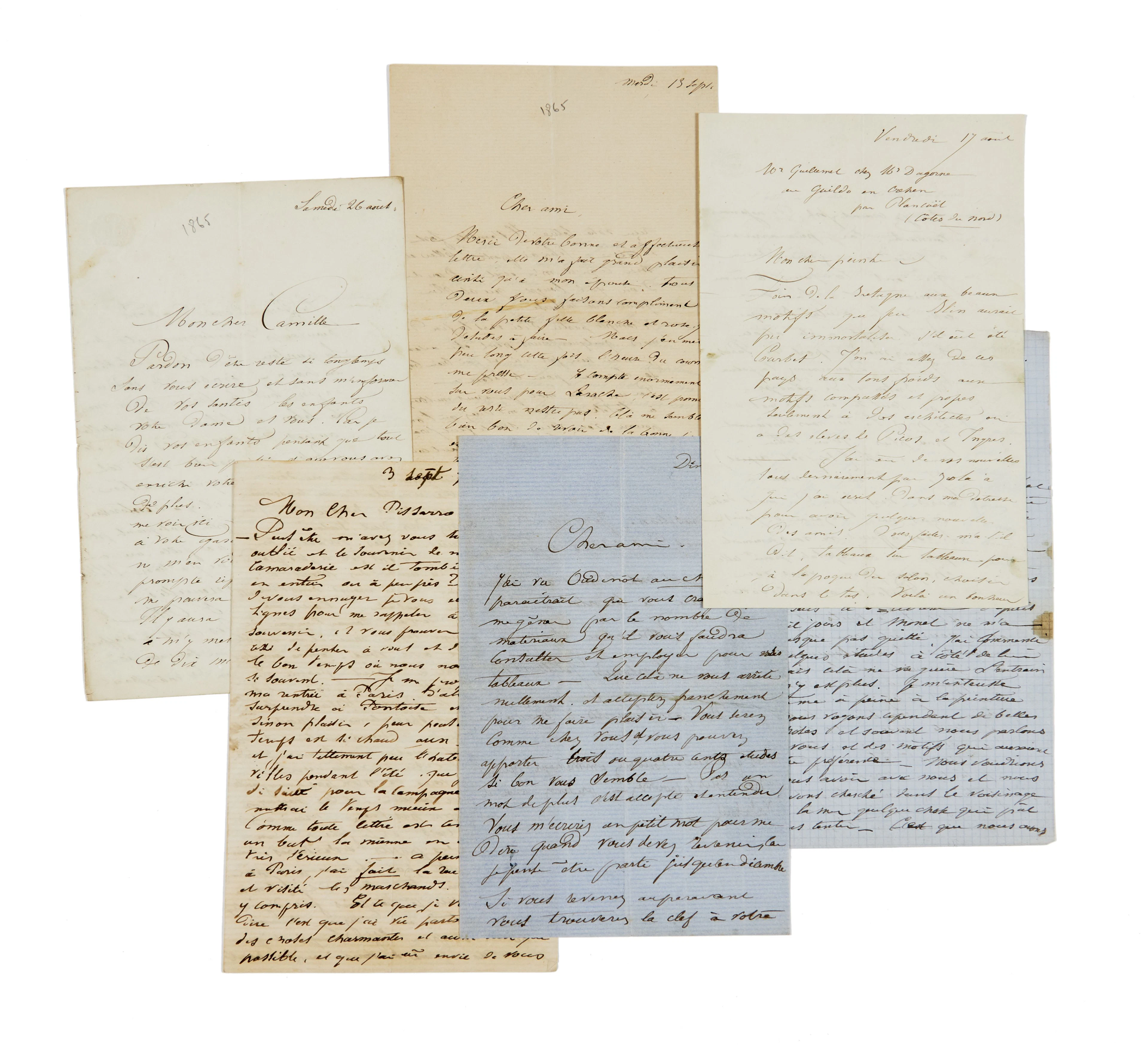 GUILLEMET (Antoine) Réunion de 6 lettres autographes...