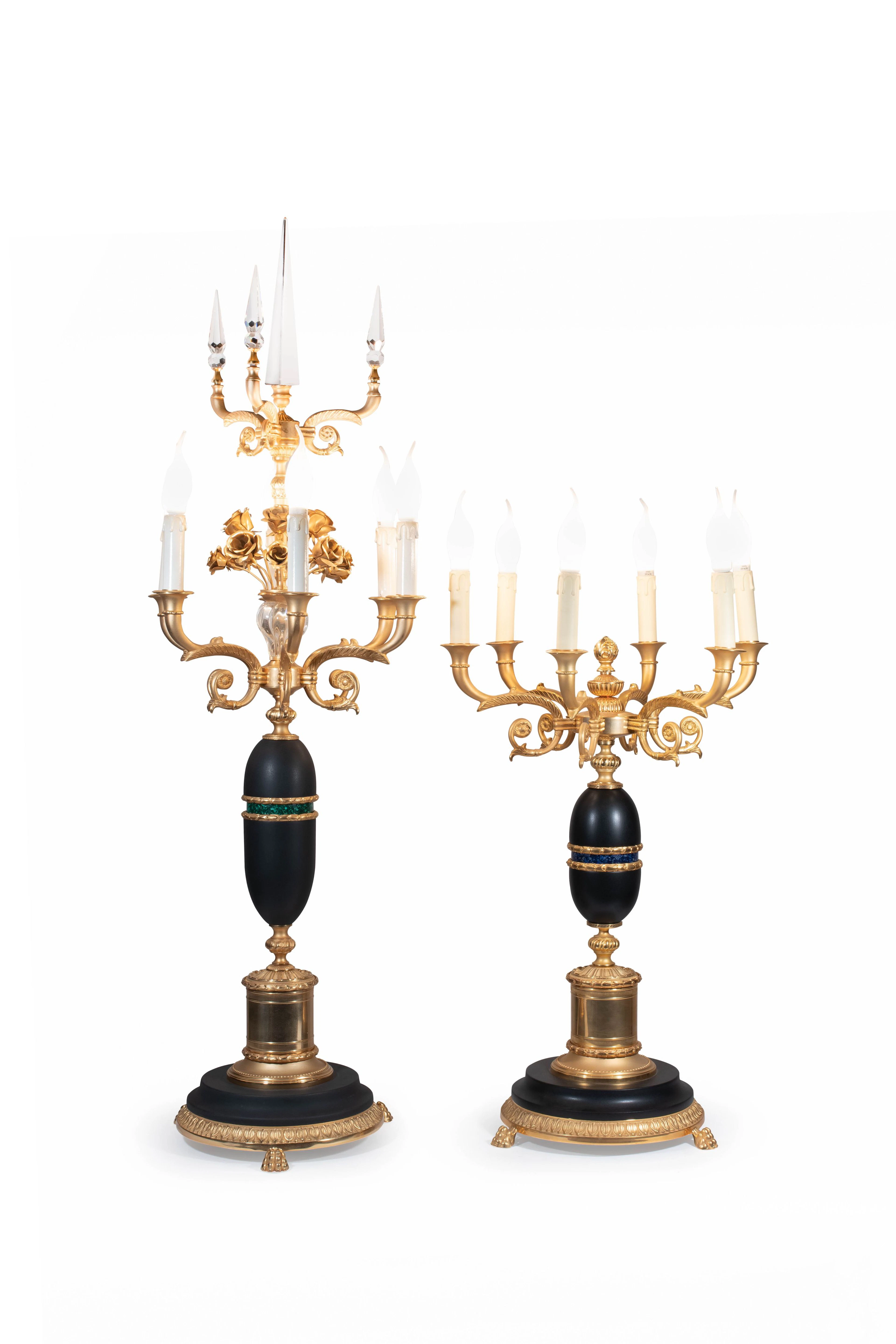 SUITE DE DEUX LAMPES DE STYLE NAPOLEON III