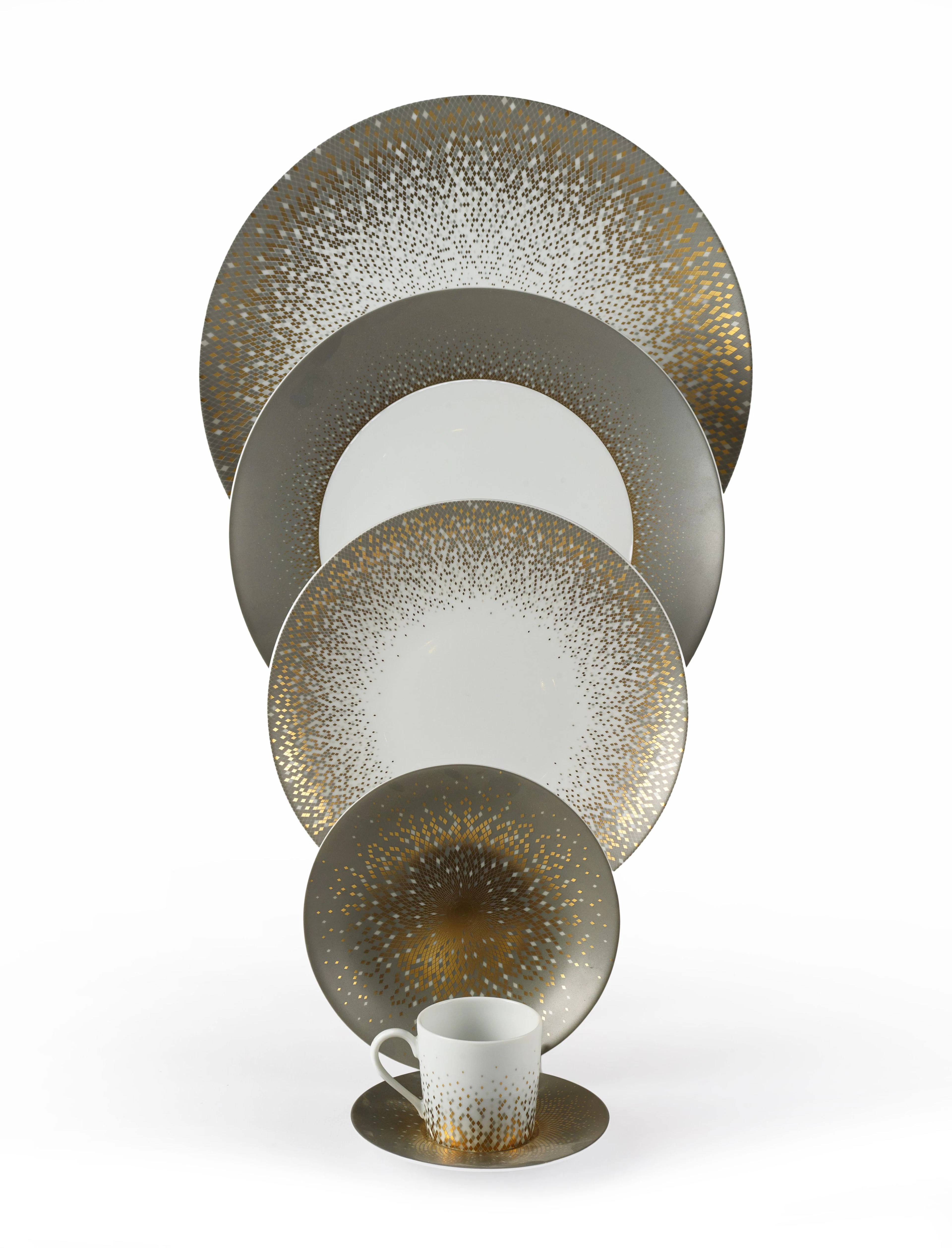 PARTIE DE SERVICE DE TABLE HAVILAND Modèle SOUFFLE D'OR