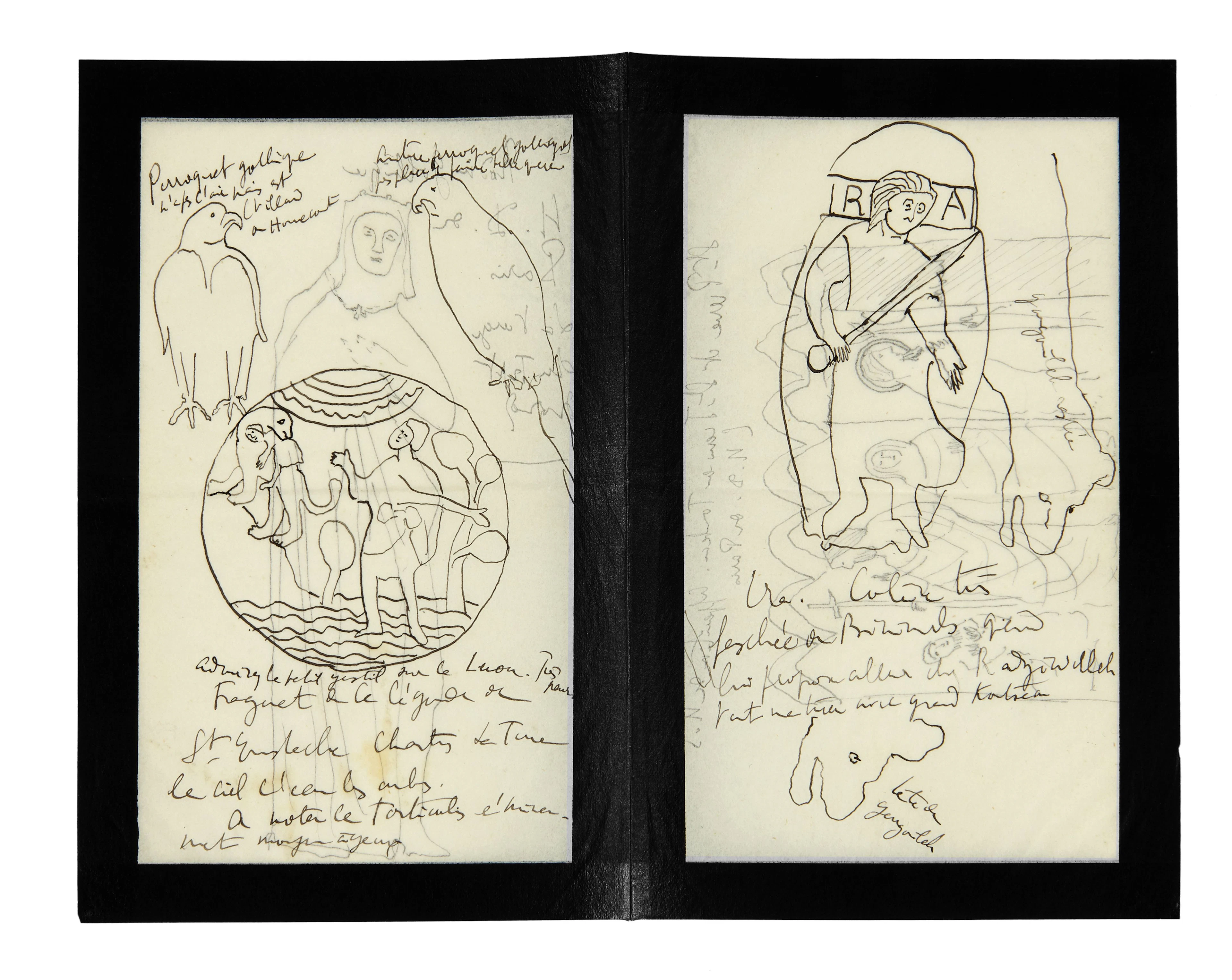 PROUST (Marcel) Dessins autographes.