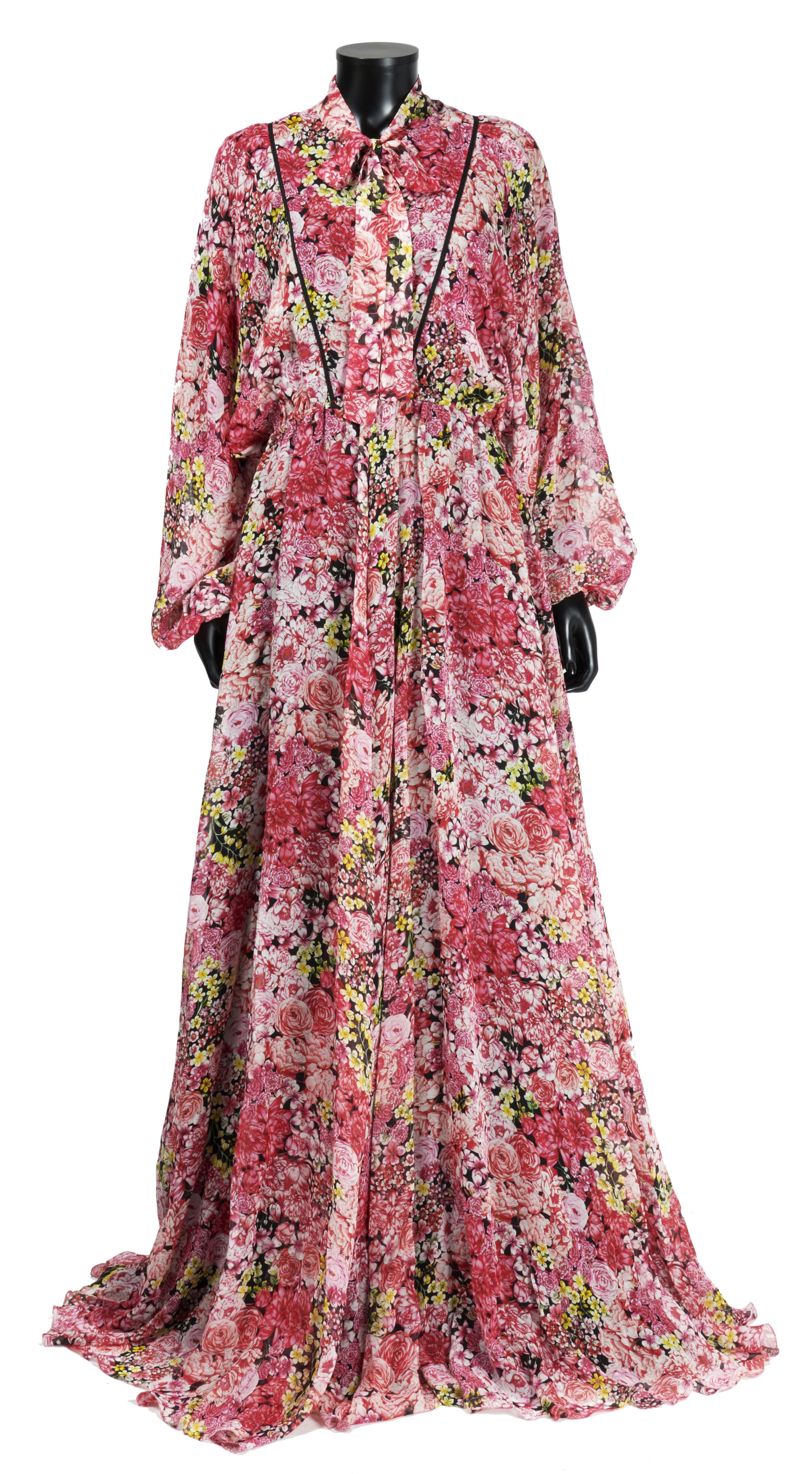 GIAMBATTISTA VALLI Longue ROBE évasée en mousseline de...