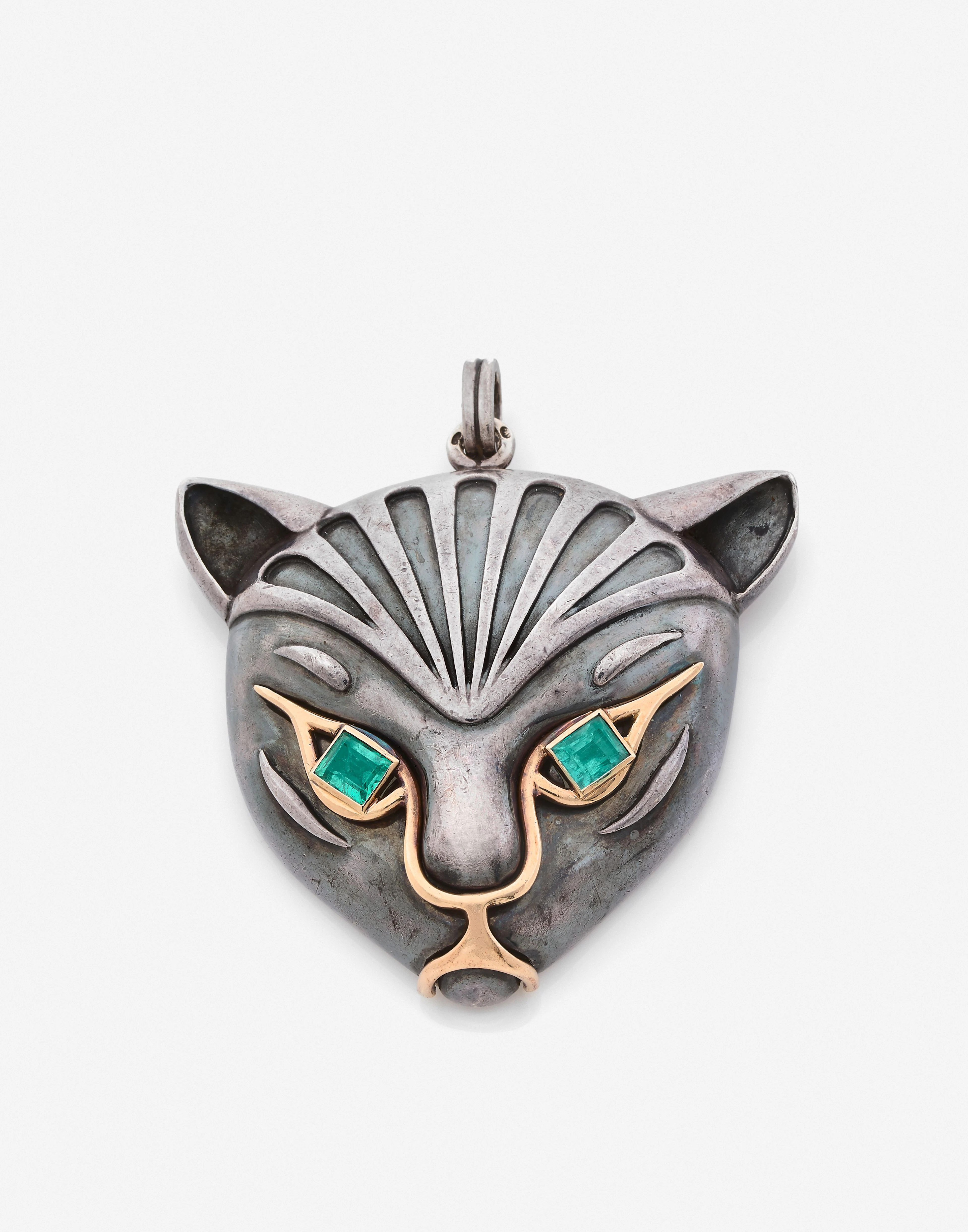 René BOIVIN Pendentif "Chat" argent