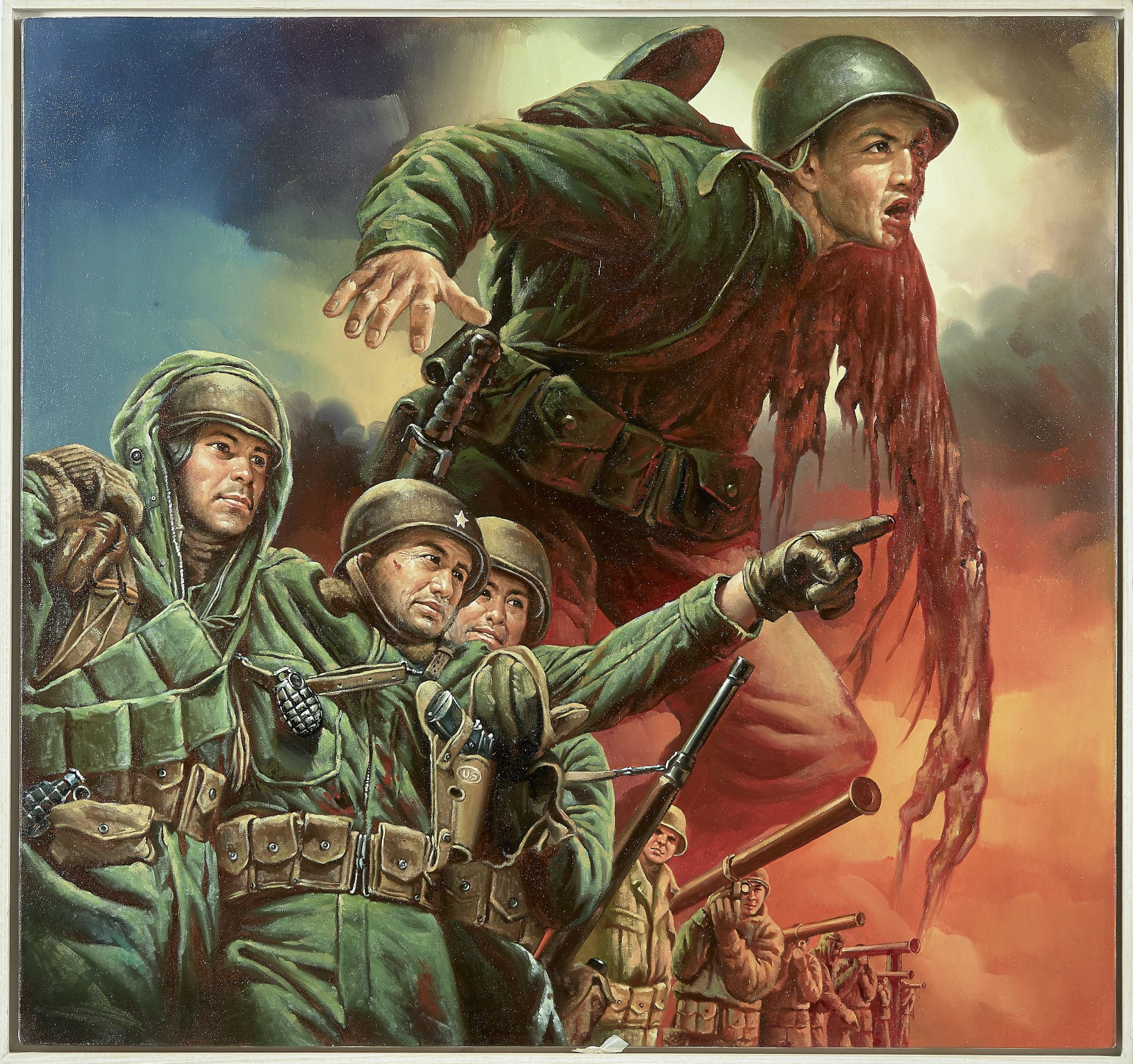 Gudmundur ERRÓ (Né en 1932) LA CINQUIEME DIVISION - 1977 Acrylique sur toile