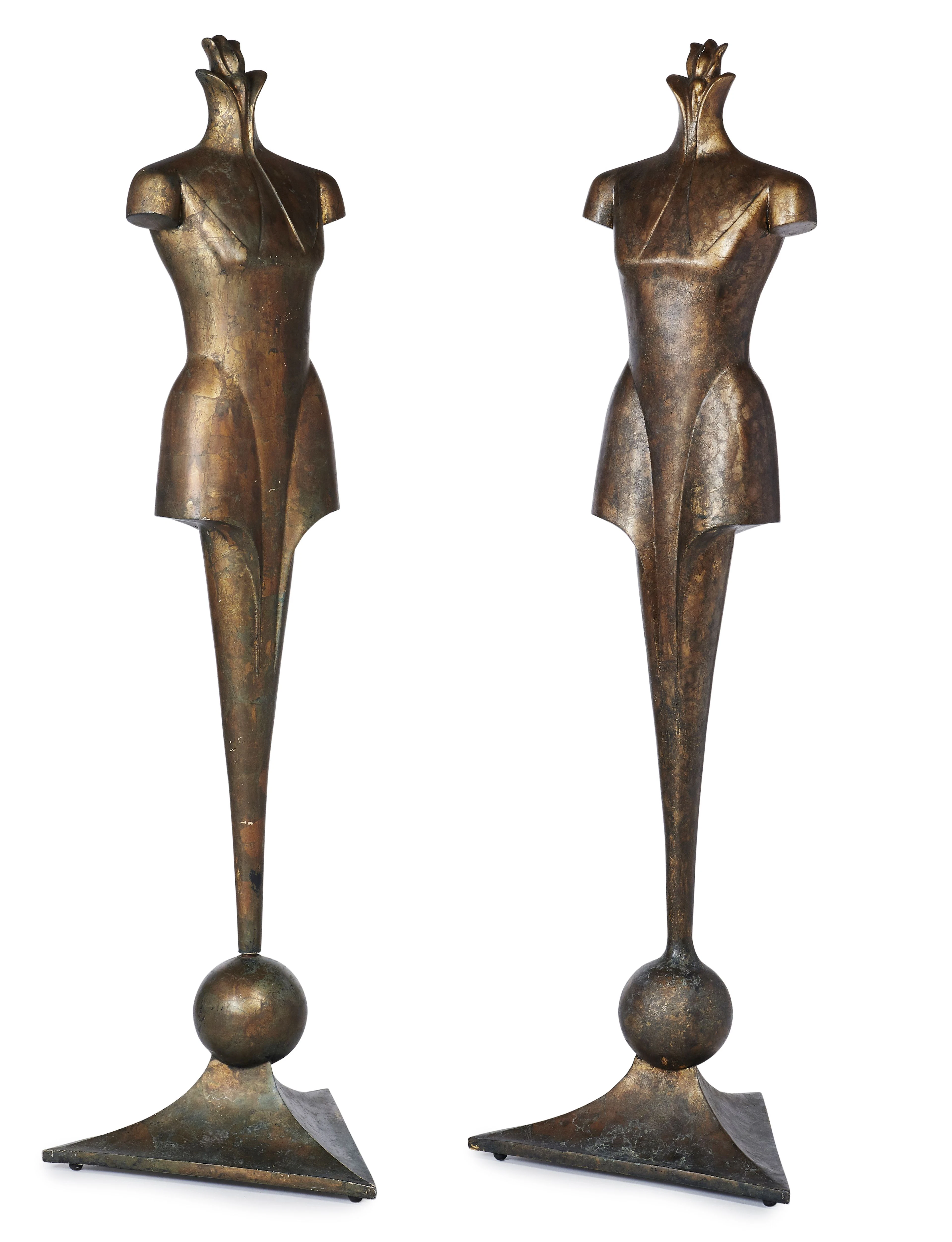 TRAVAIL FRANCAIS 1950-1960 Deux silhouettes-mannequin
