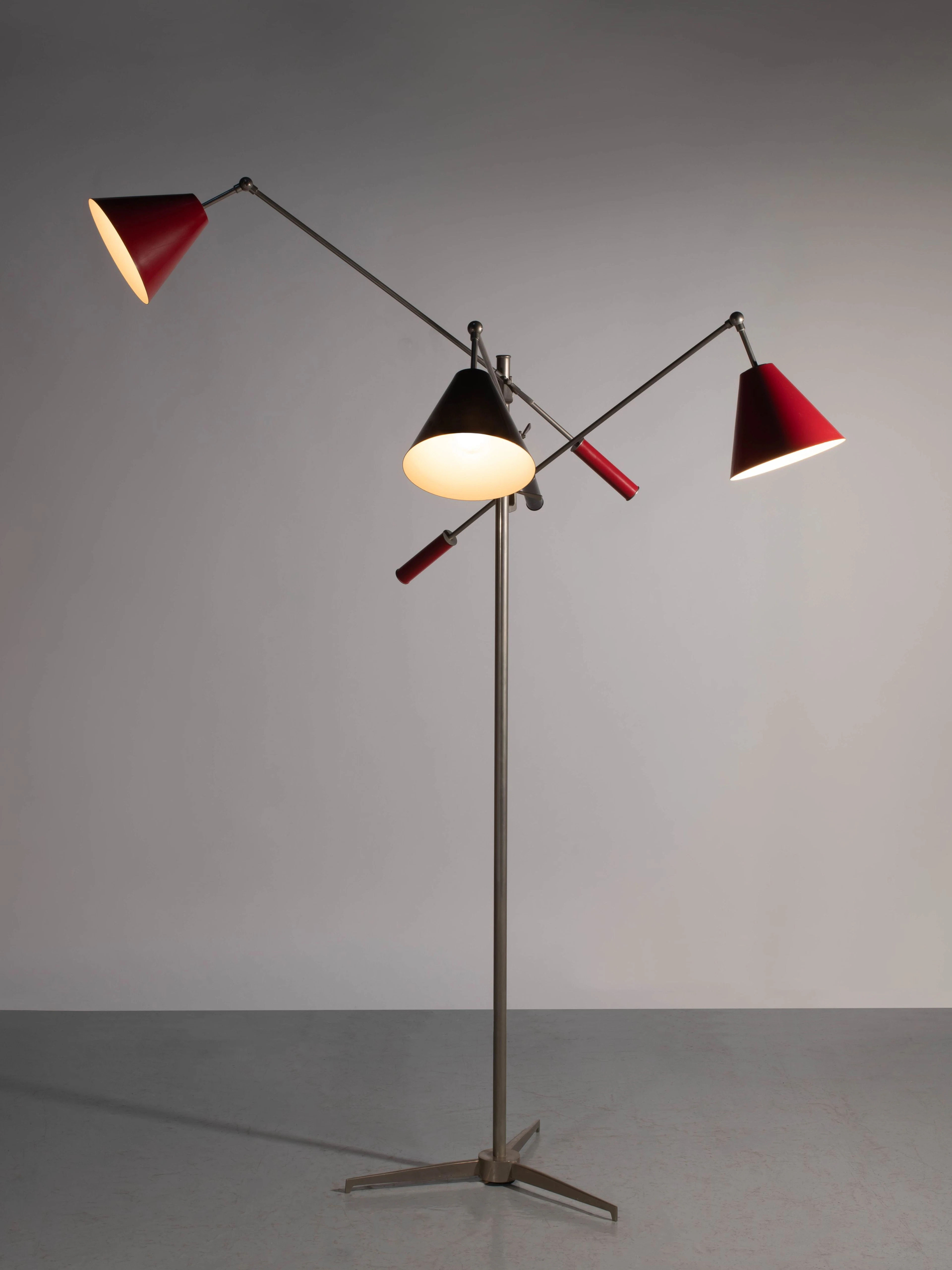Angelo LELII 1911-1979 Lampadaire mod. 12128 dit «Triennale» - circa 1947