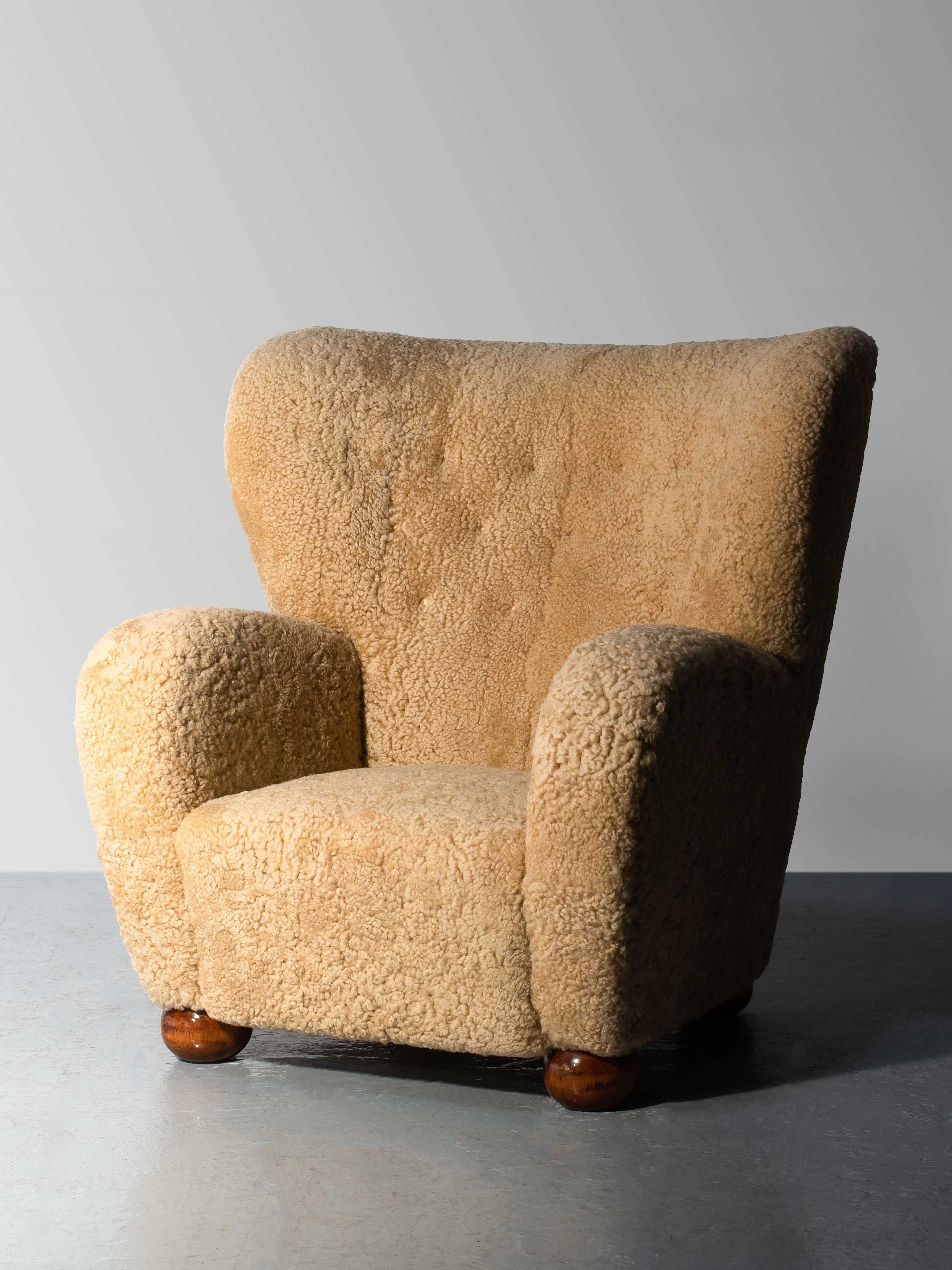 Märta BLOMSTEDT 1899 – 1982 Fauteuil dit « Aulanko » - Création 1940