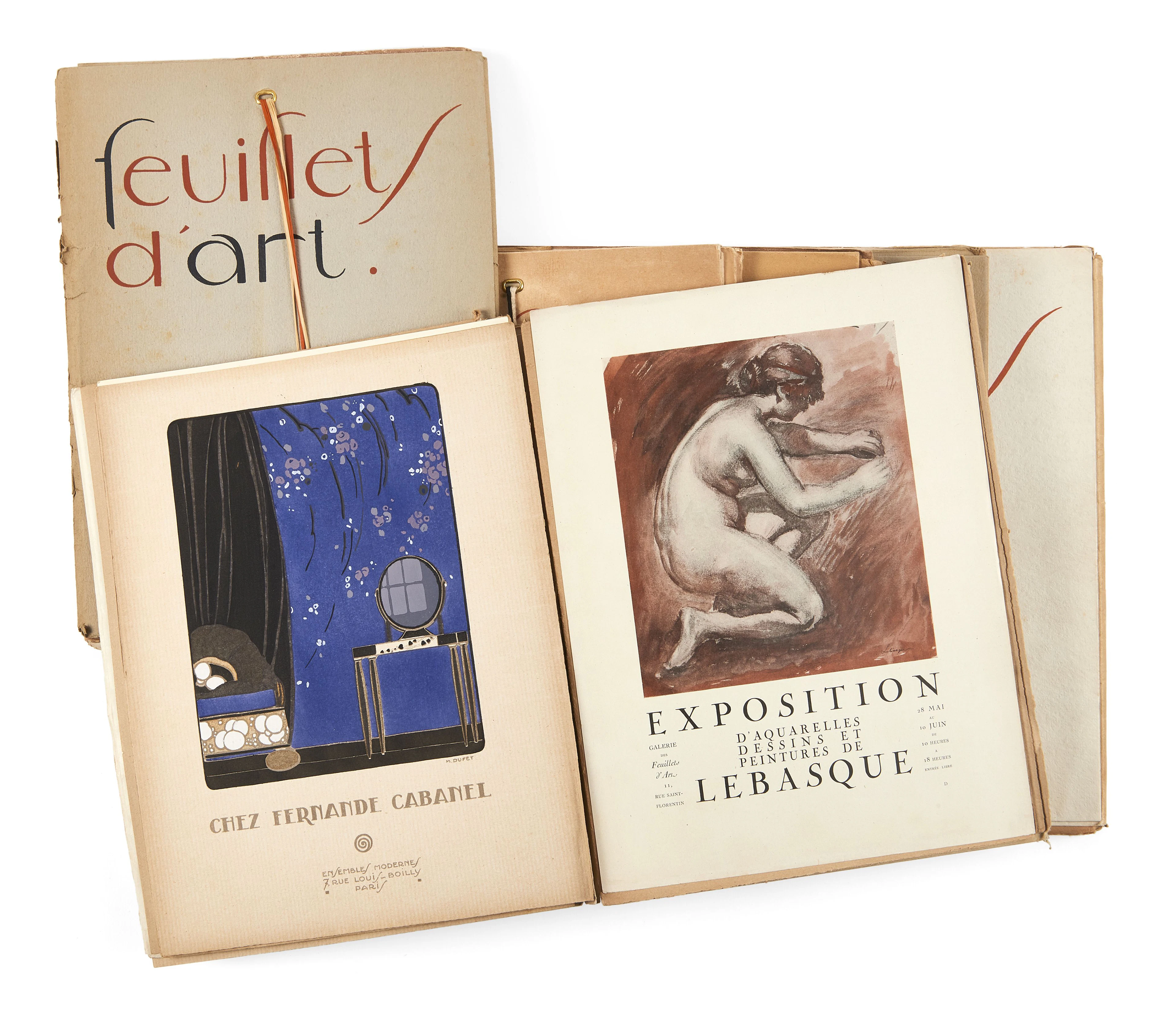 FEUILLETS D'ART Réunion de 6 volumes de la revue Feuillets d'art.