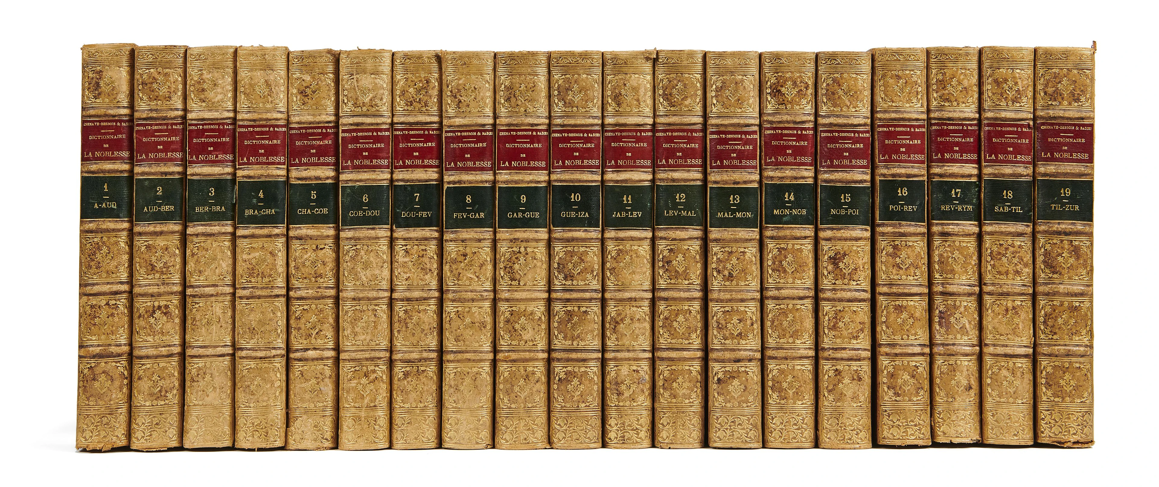 LA CHESNAYE-DESBOIS et BADIER Dictionnaire de la noblesse.