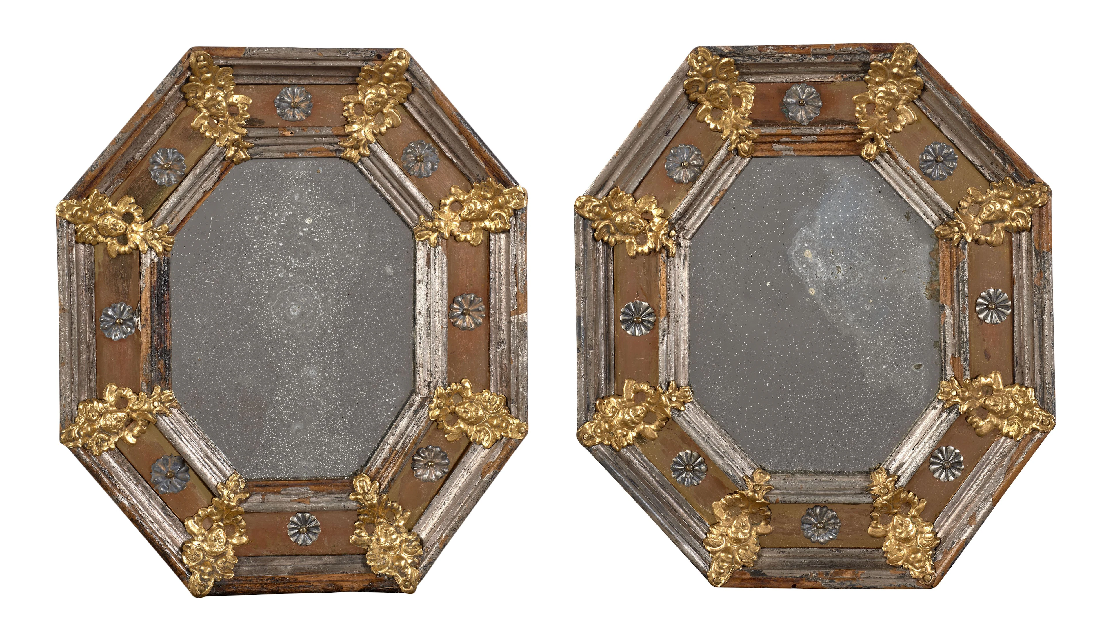 PAIRE DE MIROIRS DE STYLE BAROQUE, XIXe SIÈCLE