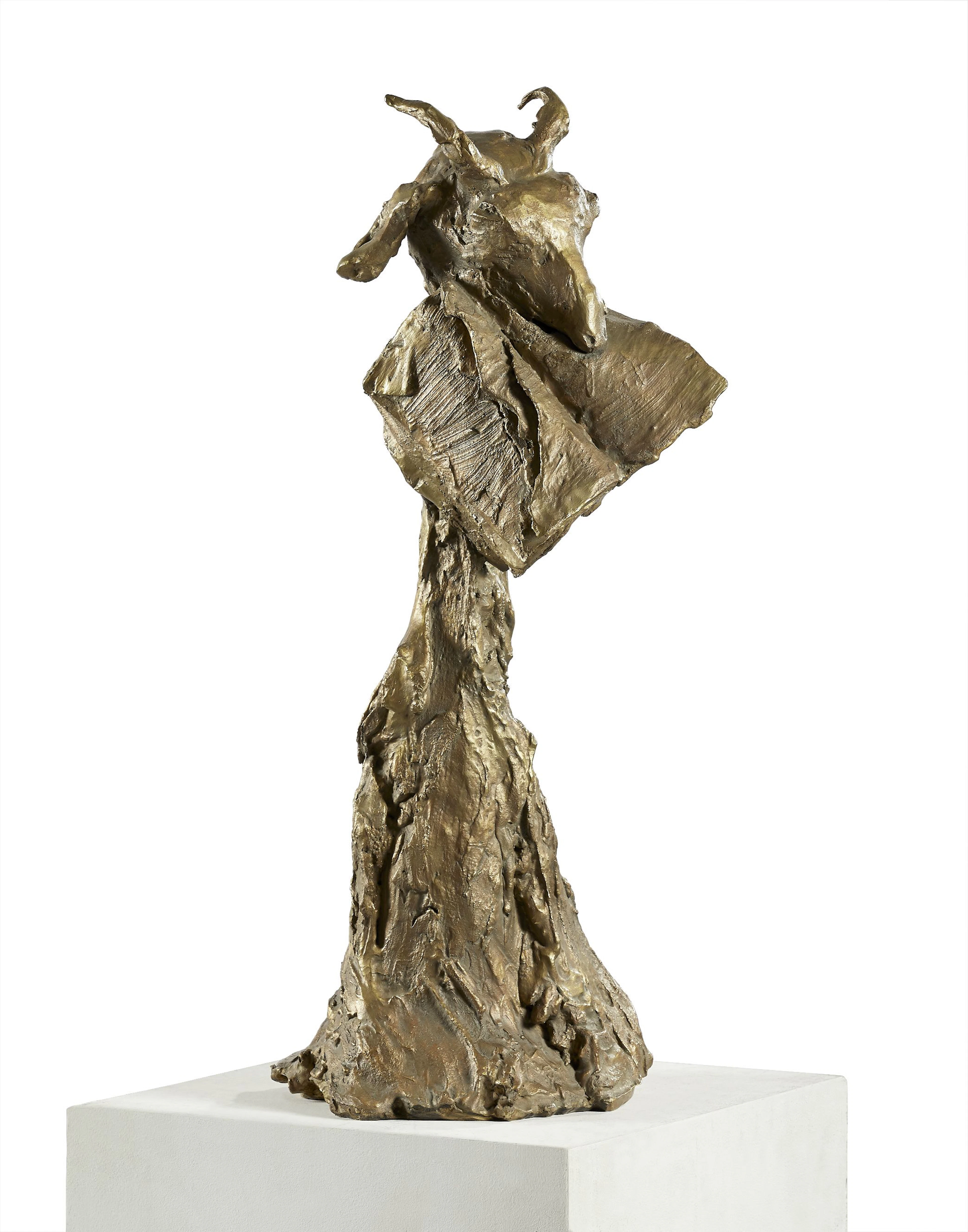 Miquel BARCELÓ (Né en 1957) CABRA - 1993 Bronze à patine dorée