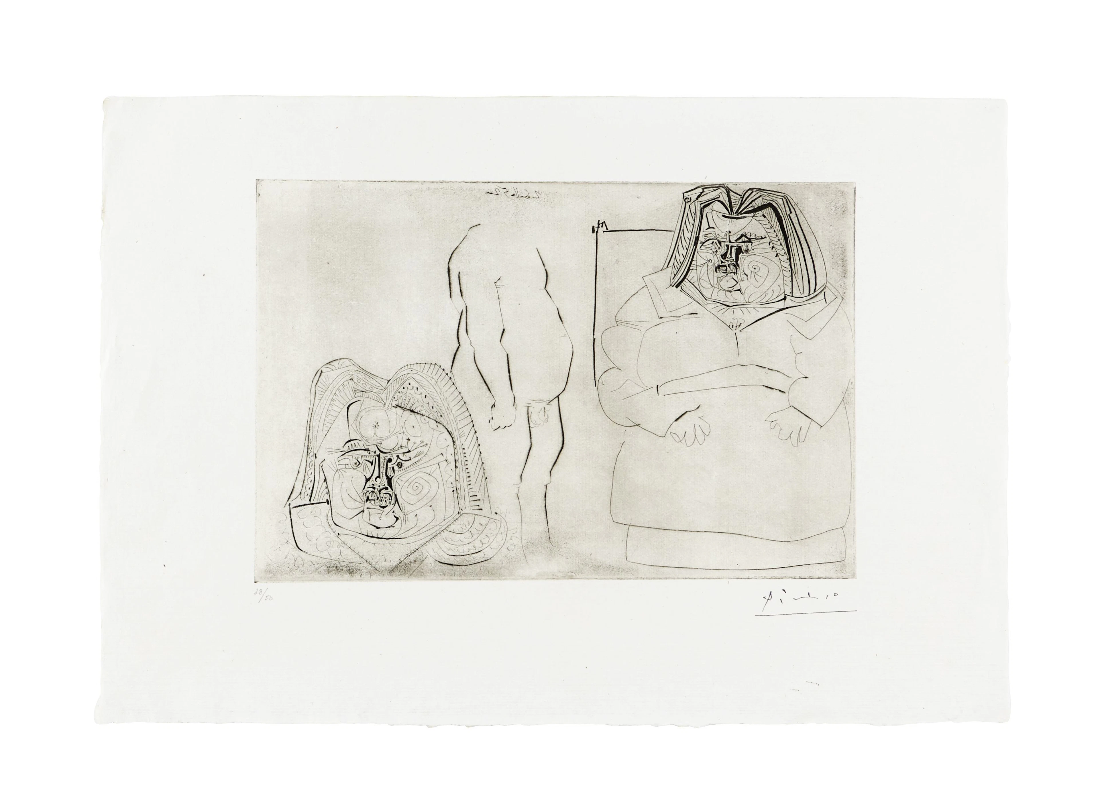Pablo PICASSO (1881-1973) Balzac - 1952 Eau-forte sur Vergé ancien