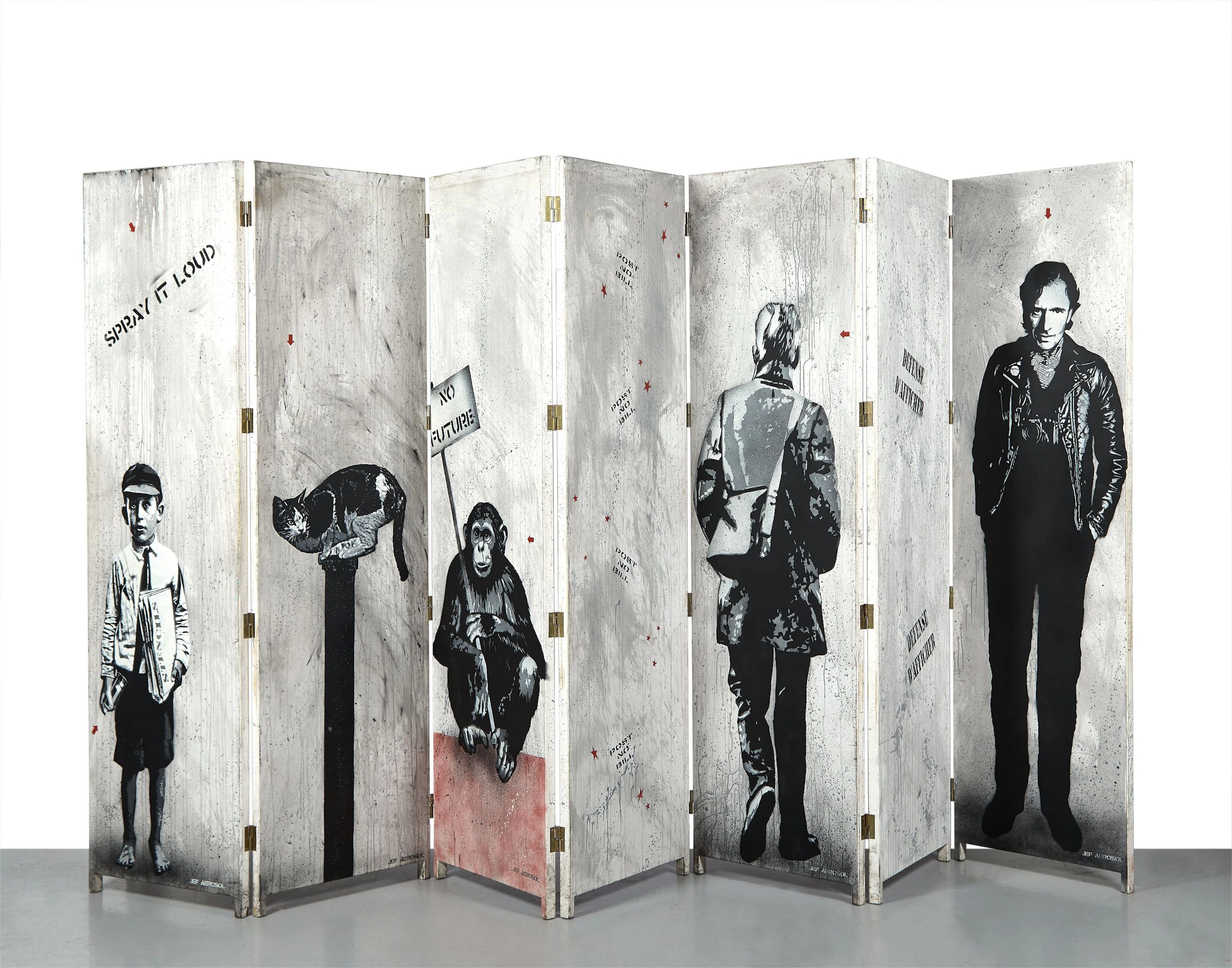 JEF AEROSOL (Français - Né en 1957) Sans titre - 2013 Pochoir