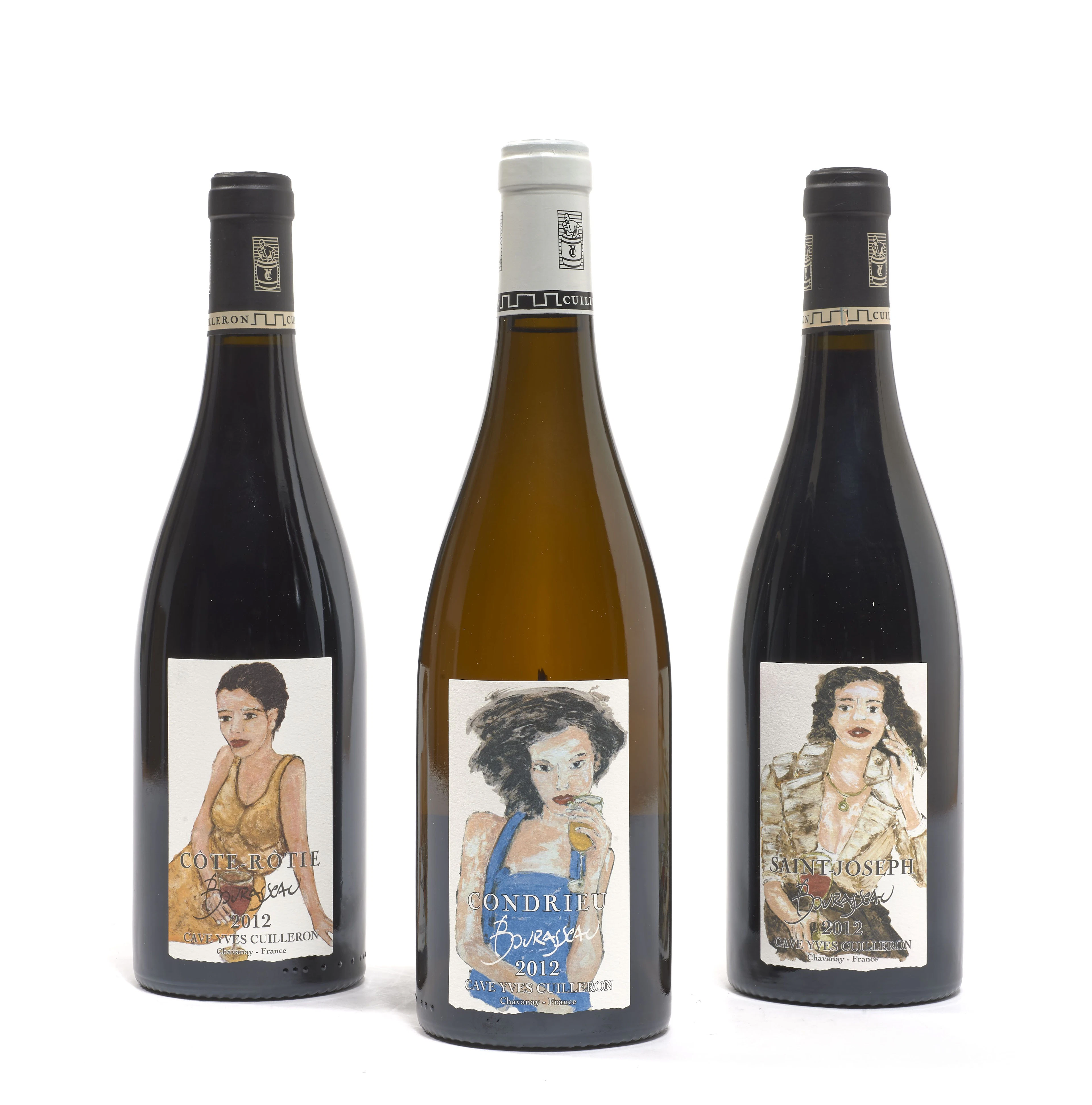 6 bouteilles 2 bts : CONDRIEU 2012 Cuvée Bourasseau. Yves Cuilleron