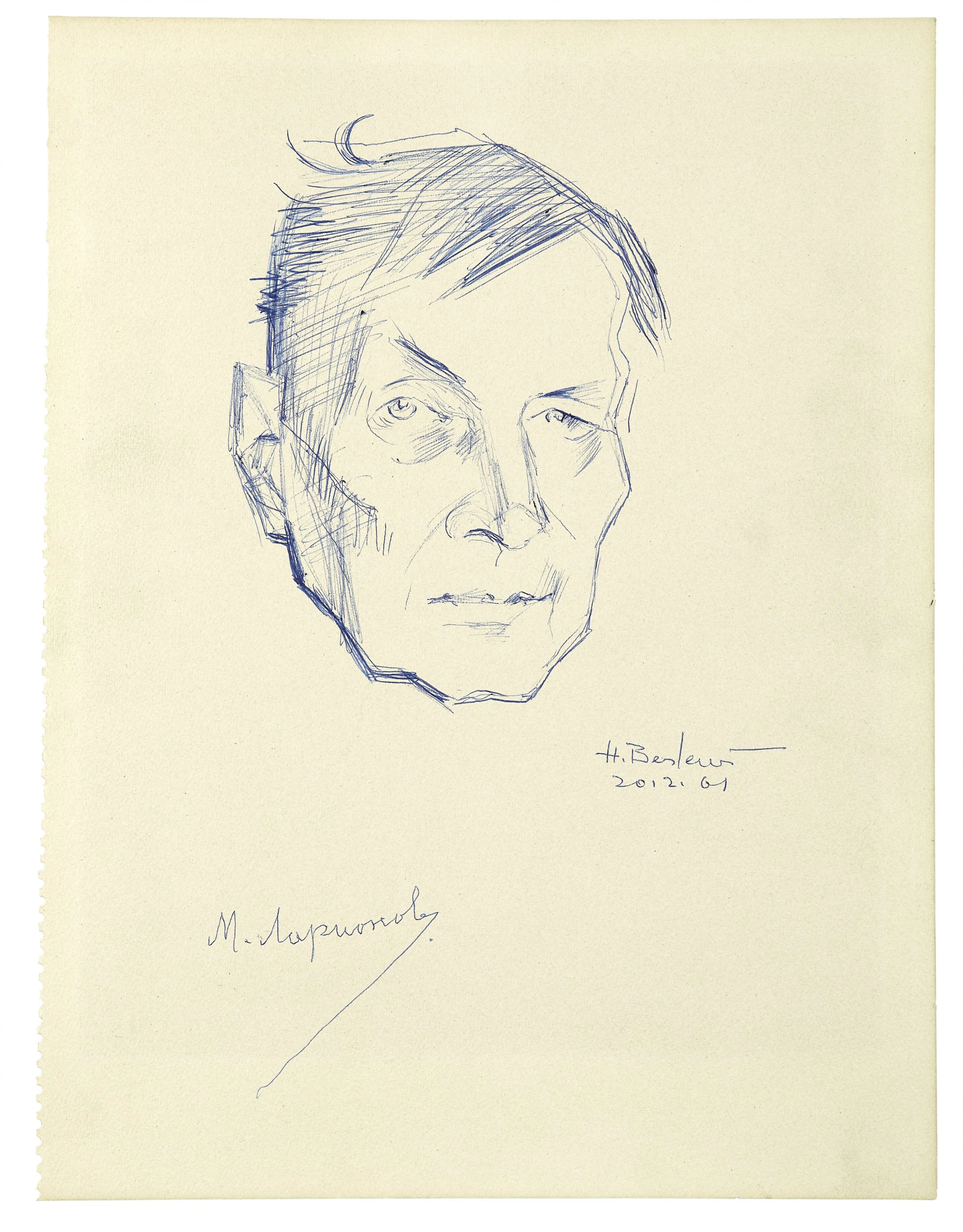 Henryk BERLEWI 1894 - 1967 Portrait de Mikhail Larionov...