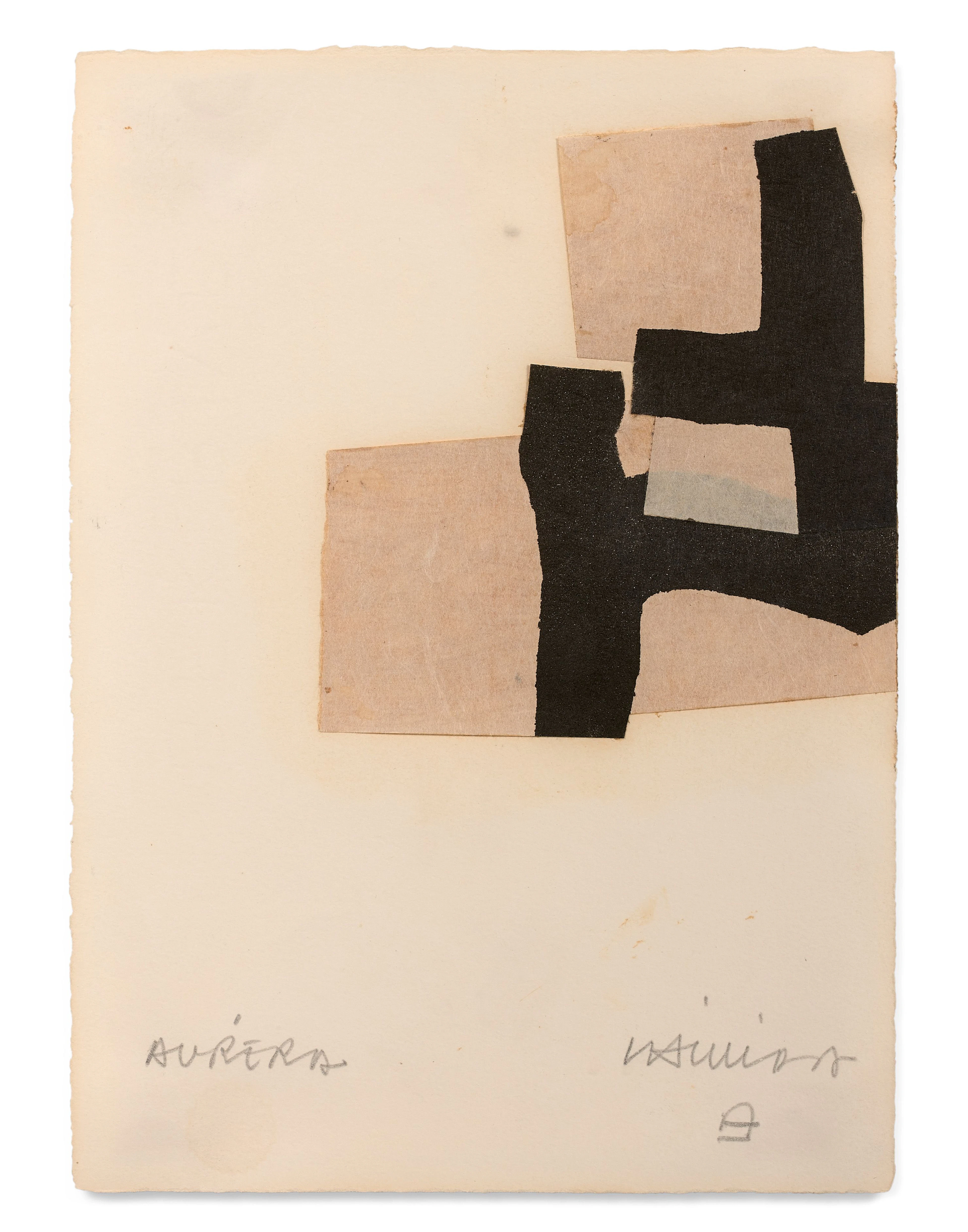 Eduardo CHILLIDA (1924-2002) SANS TITRE VI - 1969 Litho-collage sur papier