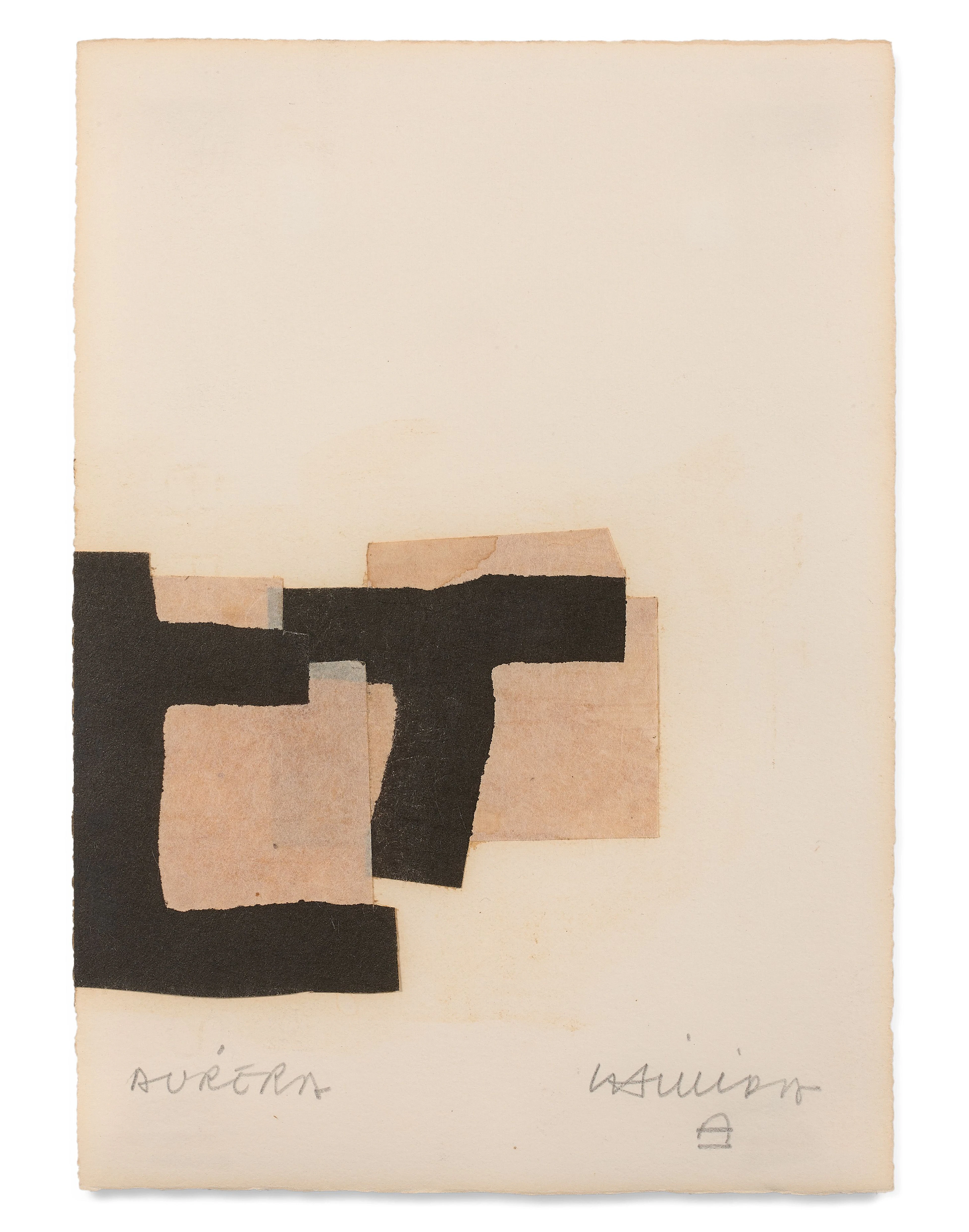 Eduardo CHILLIDA (1924-2002) SANS TITRE II - 1969 Litho-collage sur papier