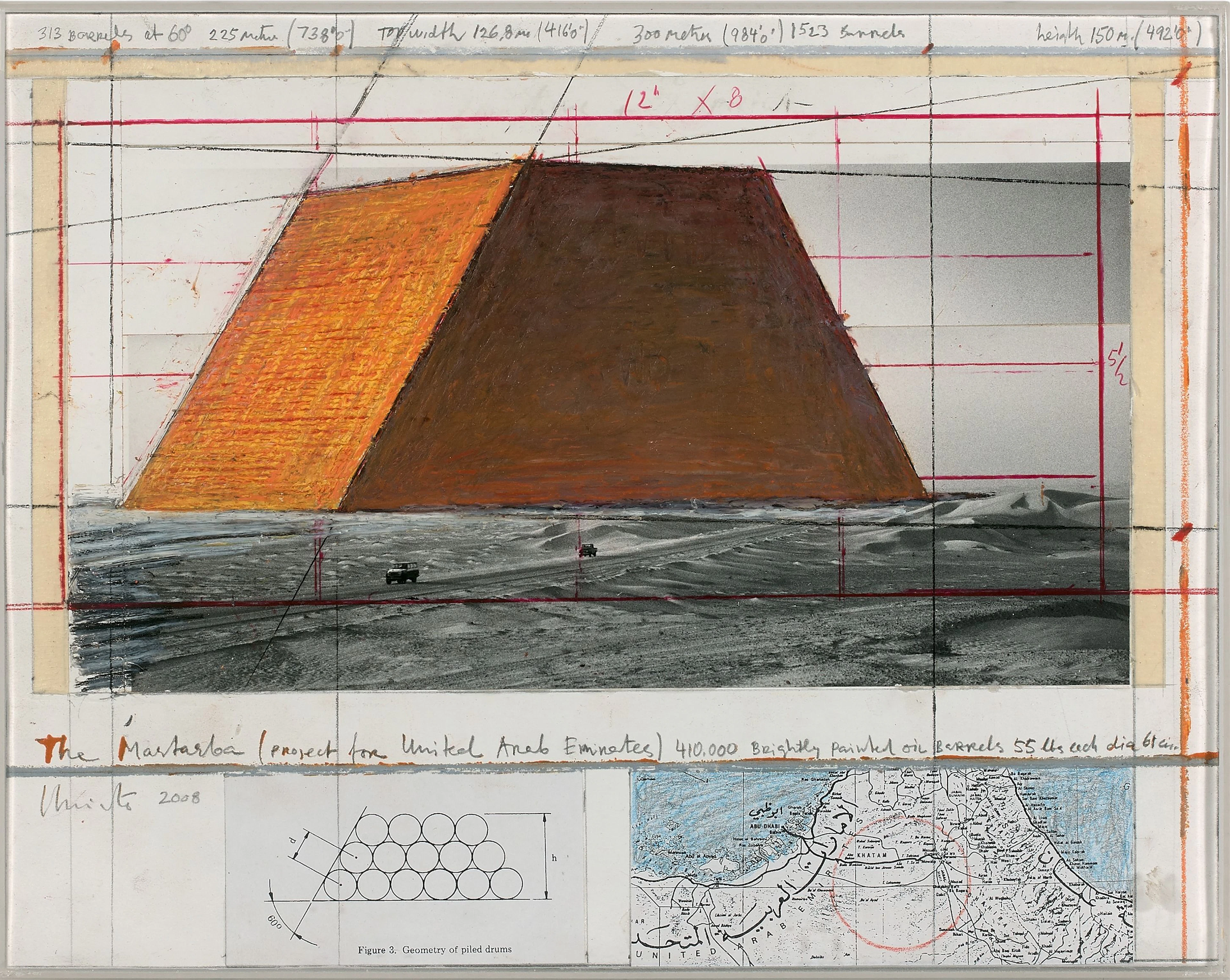 CHRISTO (1935 - 2020) THE MASTABA (PROJET FOR UNITED ARAB...