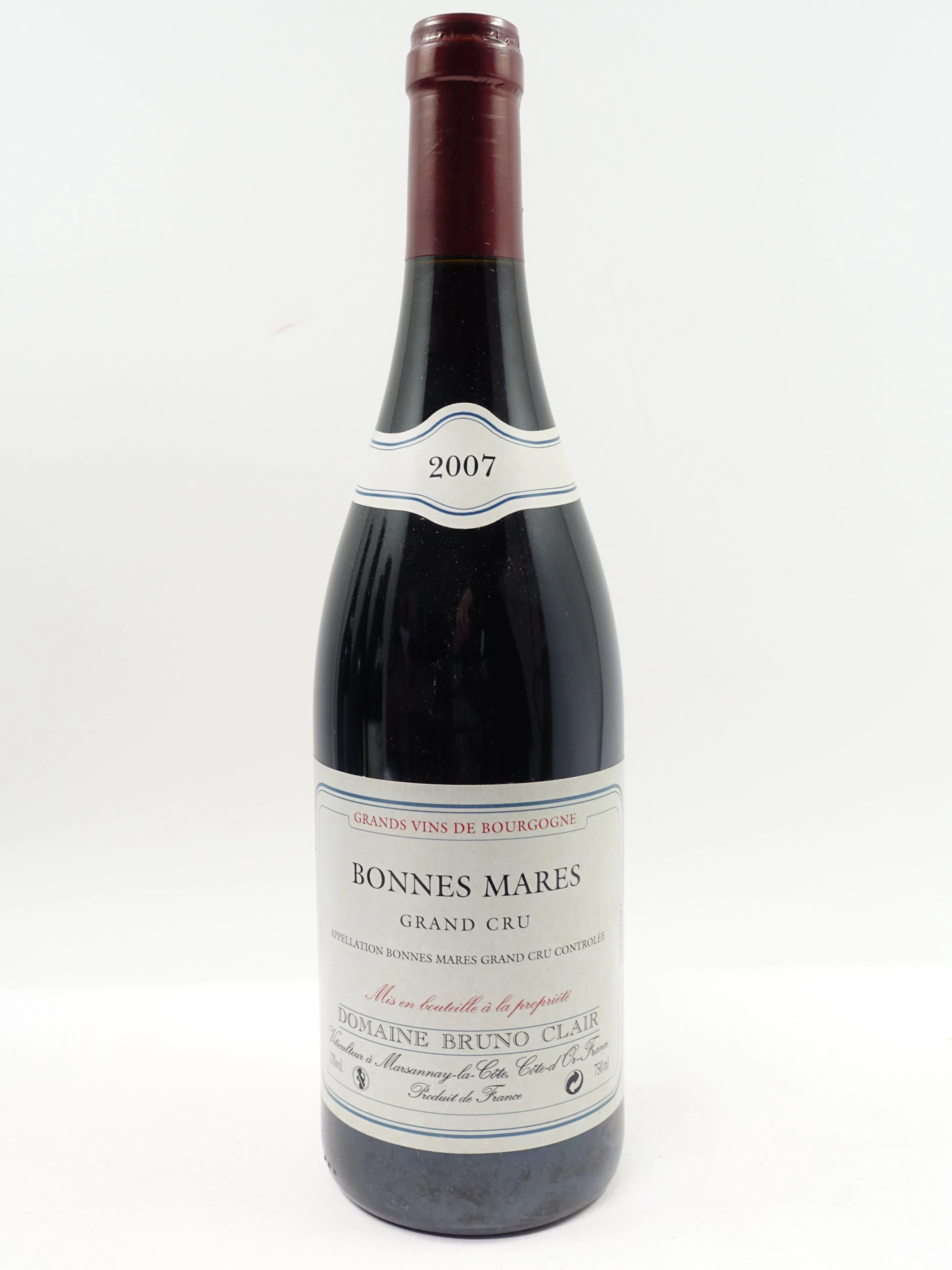 1 bouteille BONNES MARES 2007 Grand Cru