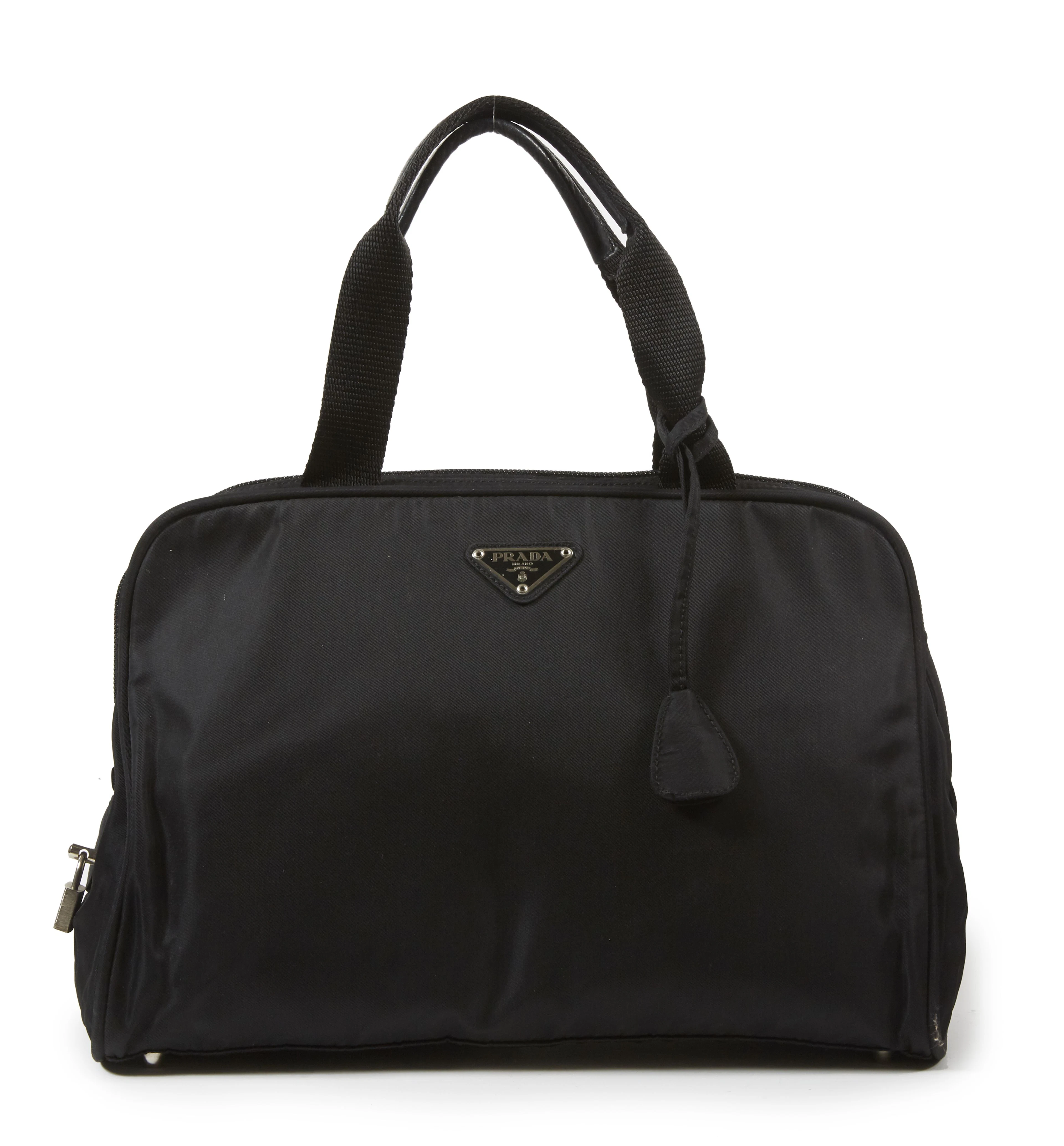 PRADA LOT DE TROIS SACS en nylon noir et marine 33 x 22 x 10 cm