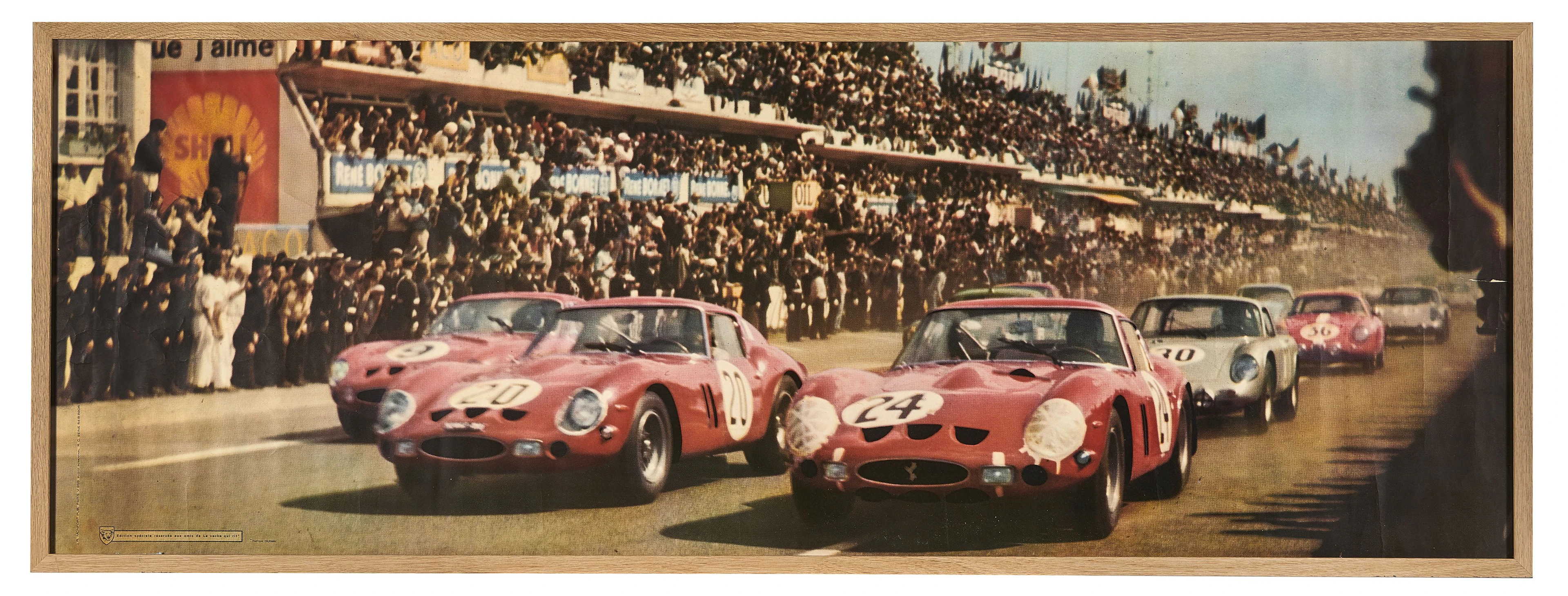DÉPART DES 24 HEURES DU MANS 1963 Rare affiche éditée par...