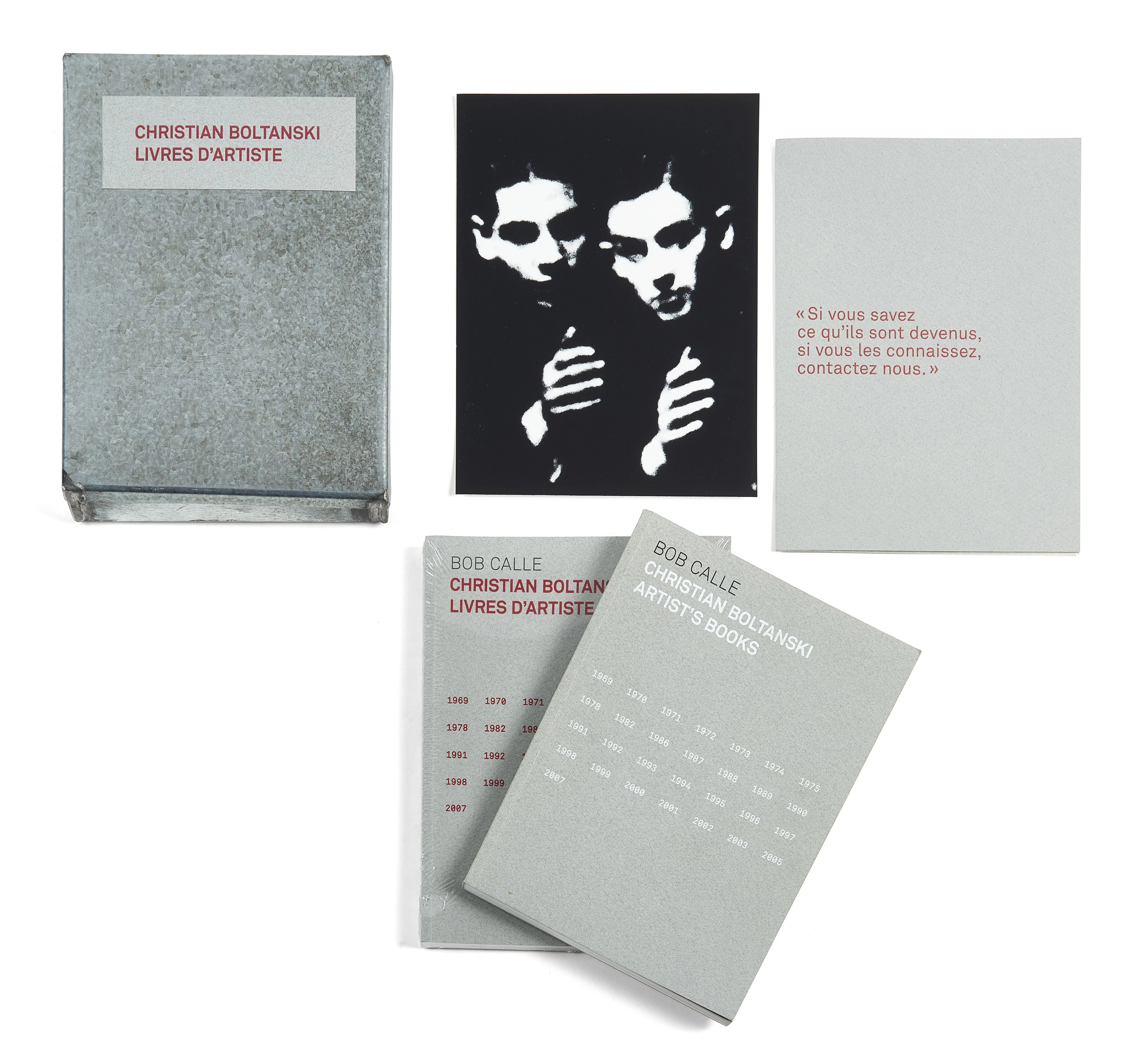 [BOLTANSKI].– CALLE (Bob) Christian Boltanski Artist’s books / Livres d’artiste