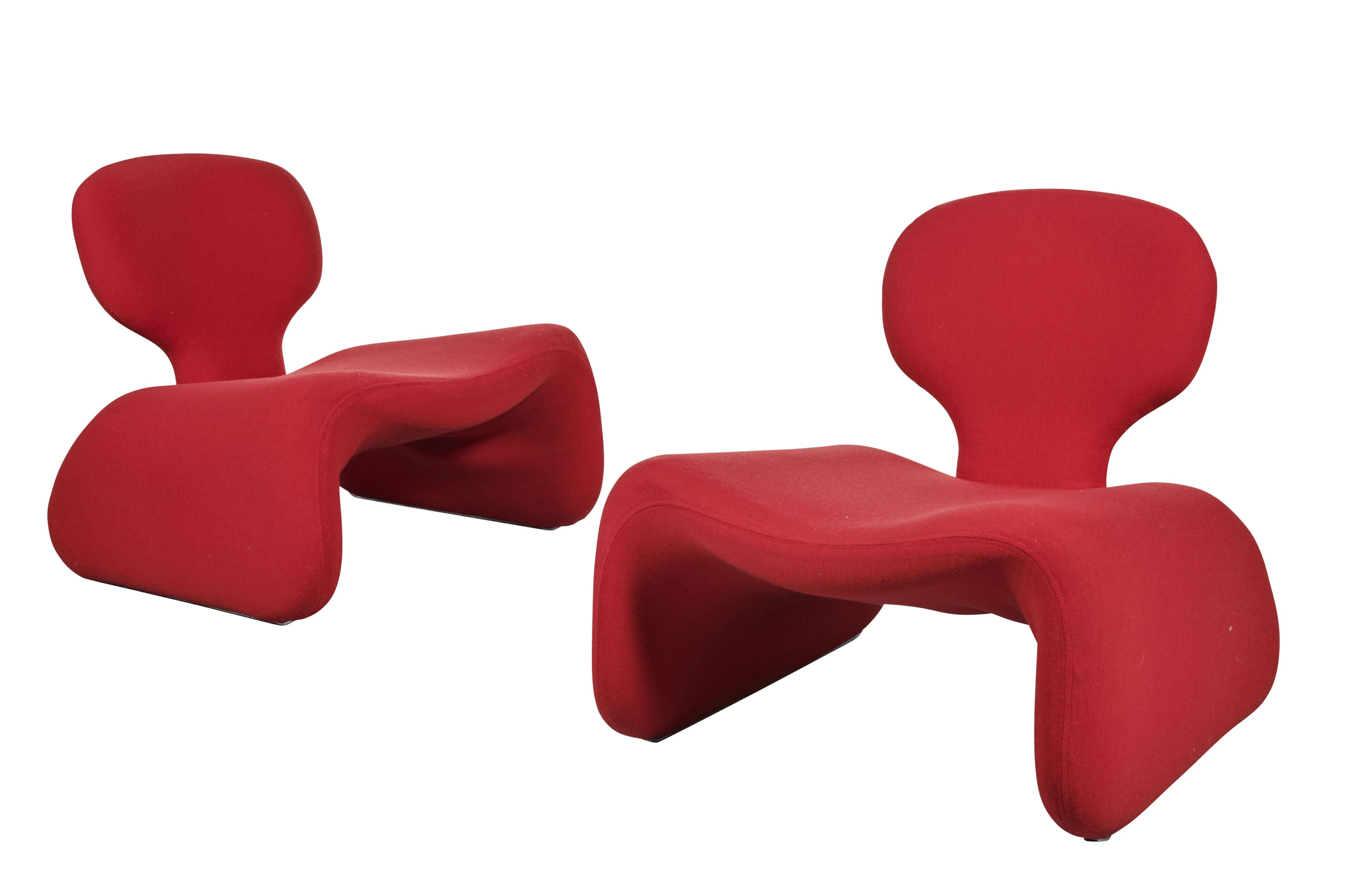 Olivier MOURGUE (né en 1939) Paire de fauteuils "Djinn" - modèle créé en 1965