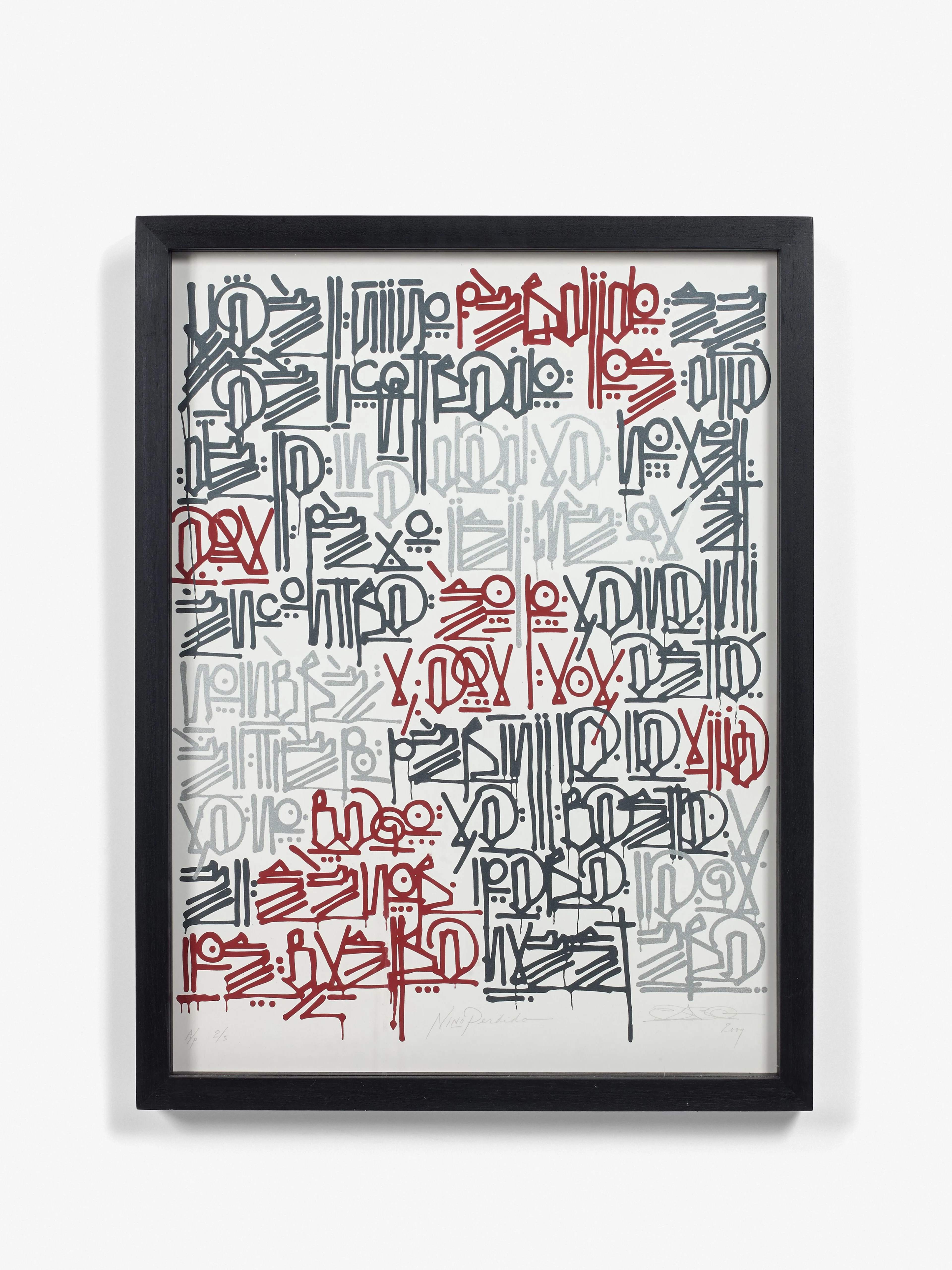 RETNA (Né en 1979) Nino perdido - 2009 Sérigraphie en couleurs