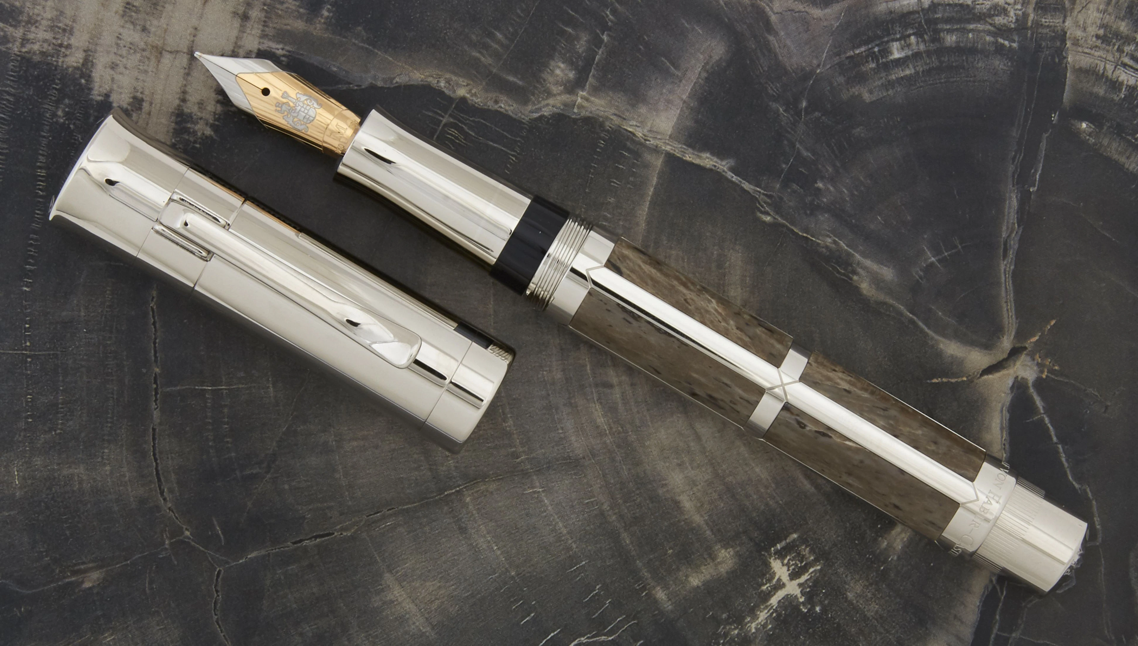 GRAF VON FABER-CASTELL - 2007 PEN OF THE YEAR / BOIS PETRIFIE (n°1266/2000)