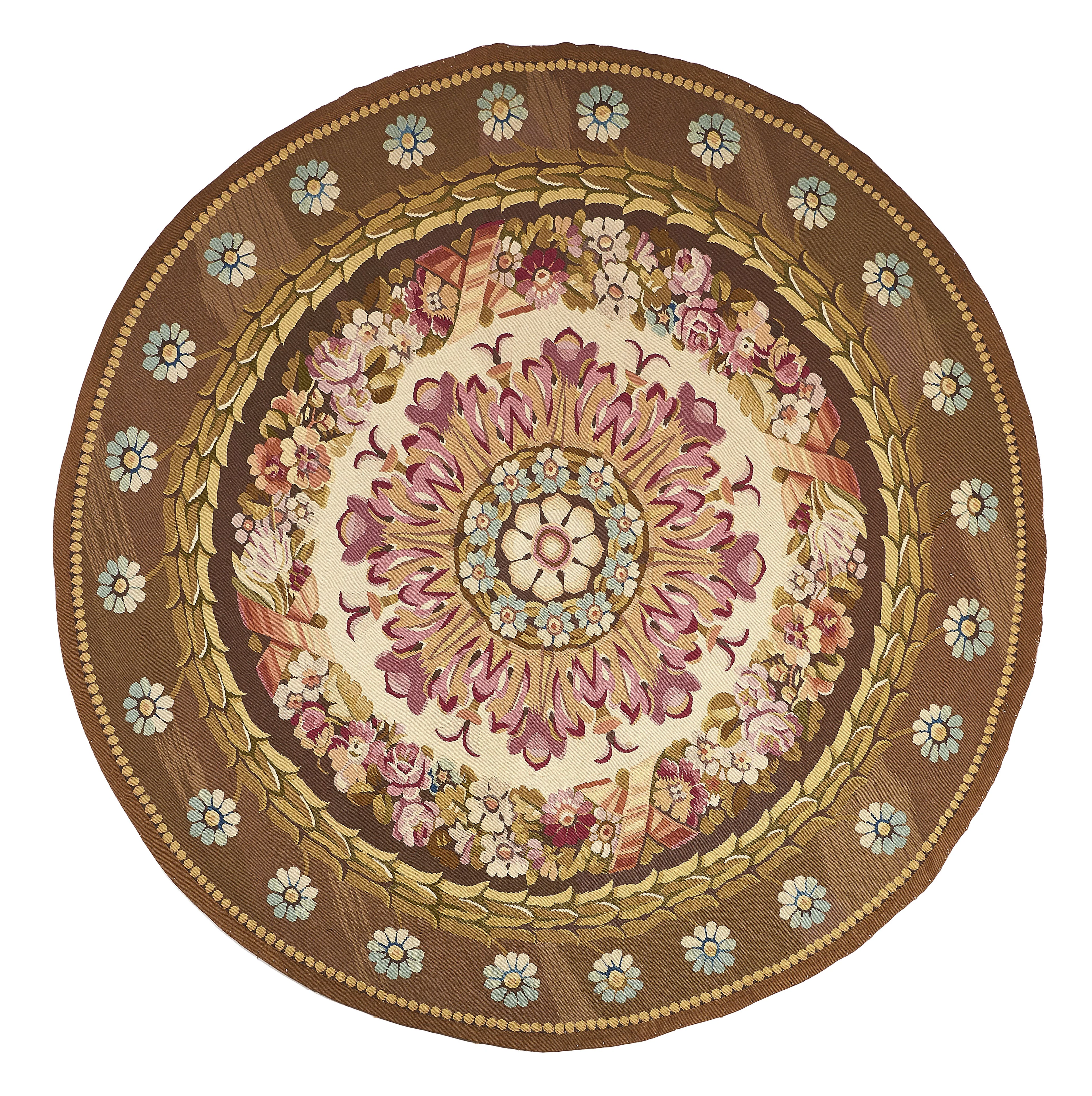TAPIS D'AUBUSSON DE STYLE RESTAURATION
