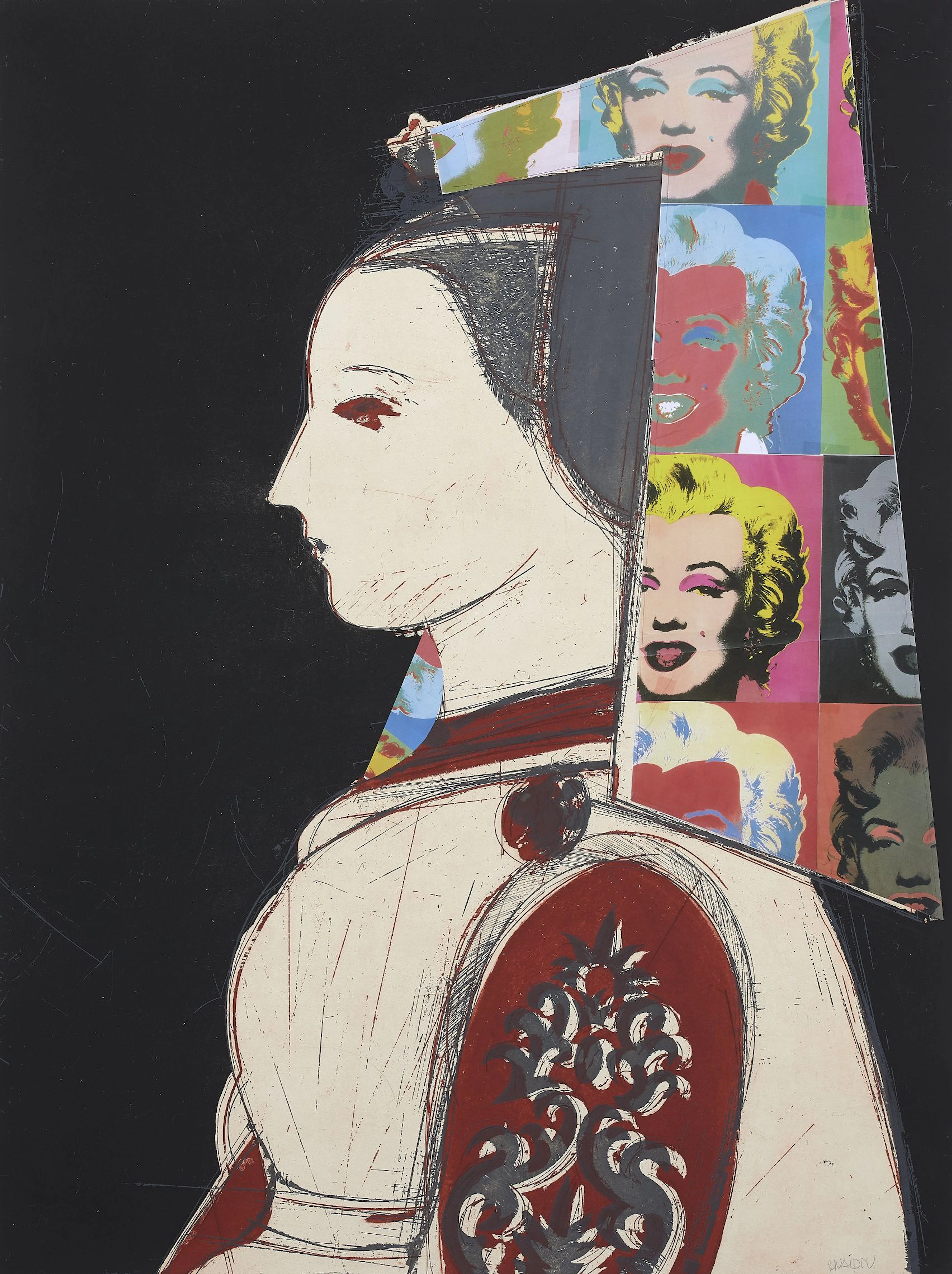 Manolo VALDES (Espagnol - Né en 1942) Profil - 2008 Eau-forte