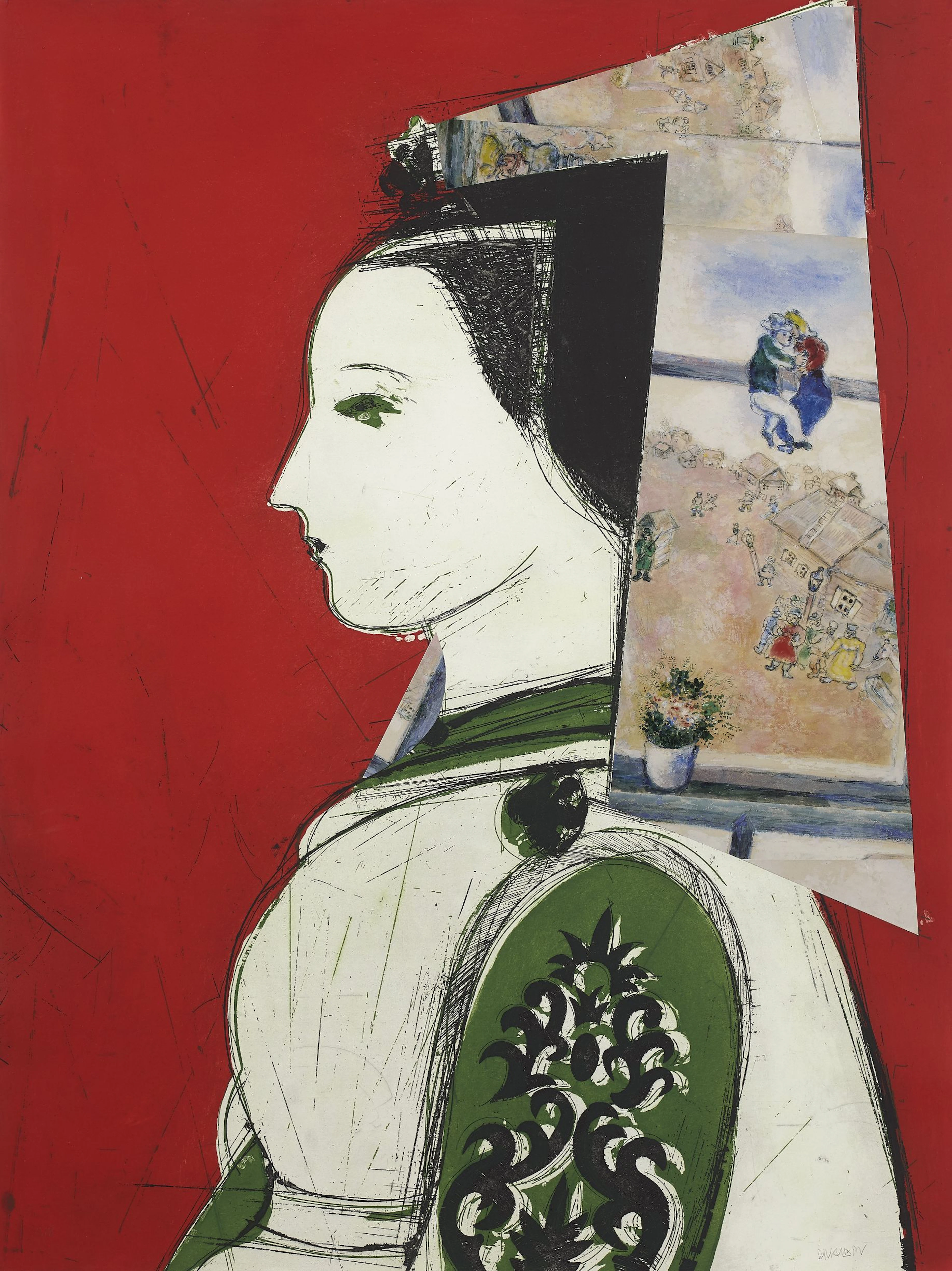 Manolo VALDES (Né en 1942) Profil - 2008 Eau-forte