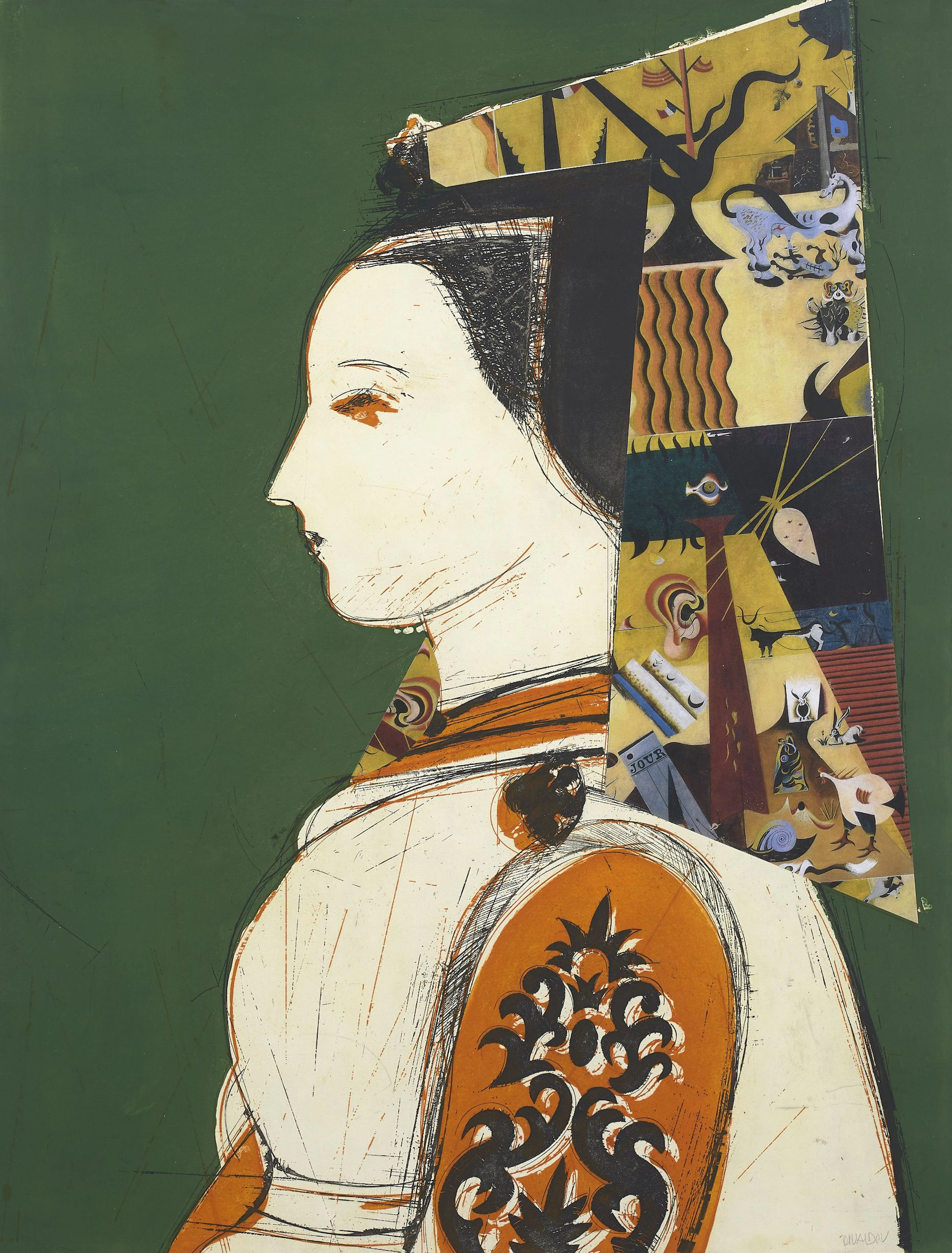 Manolo VALDES (Né en 1942) Profil - 2008 Eau-forte