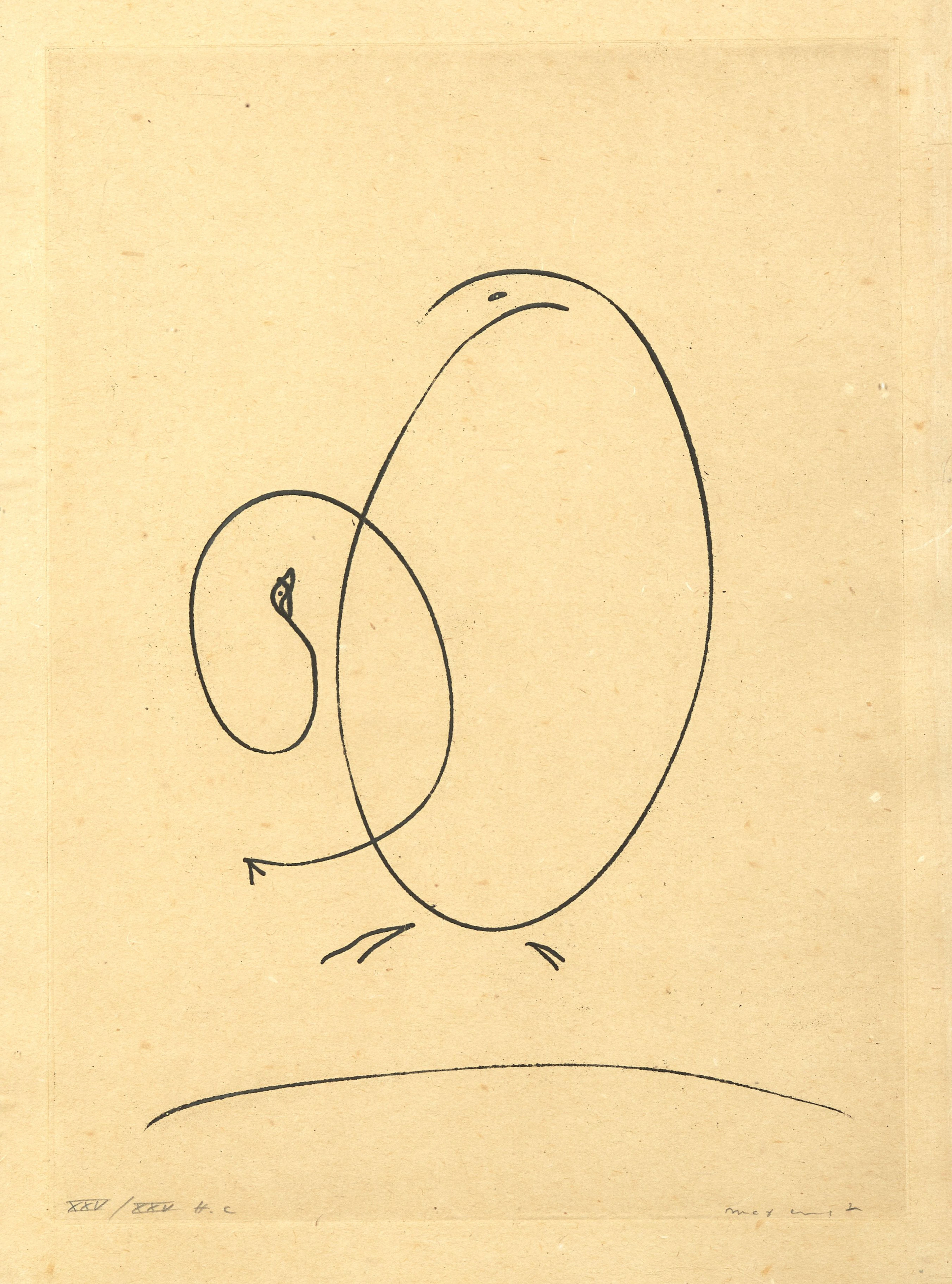 Max ERNST (1891 - 1976) Tout en un plus un - 1971 Vernis...