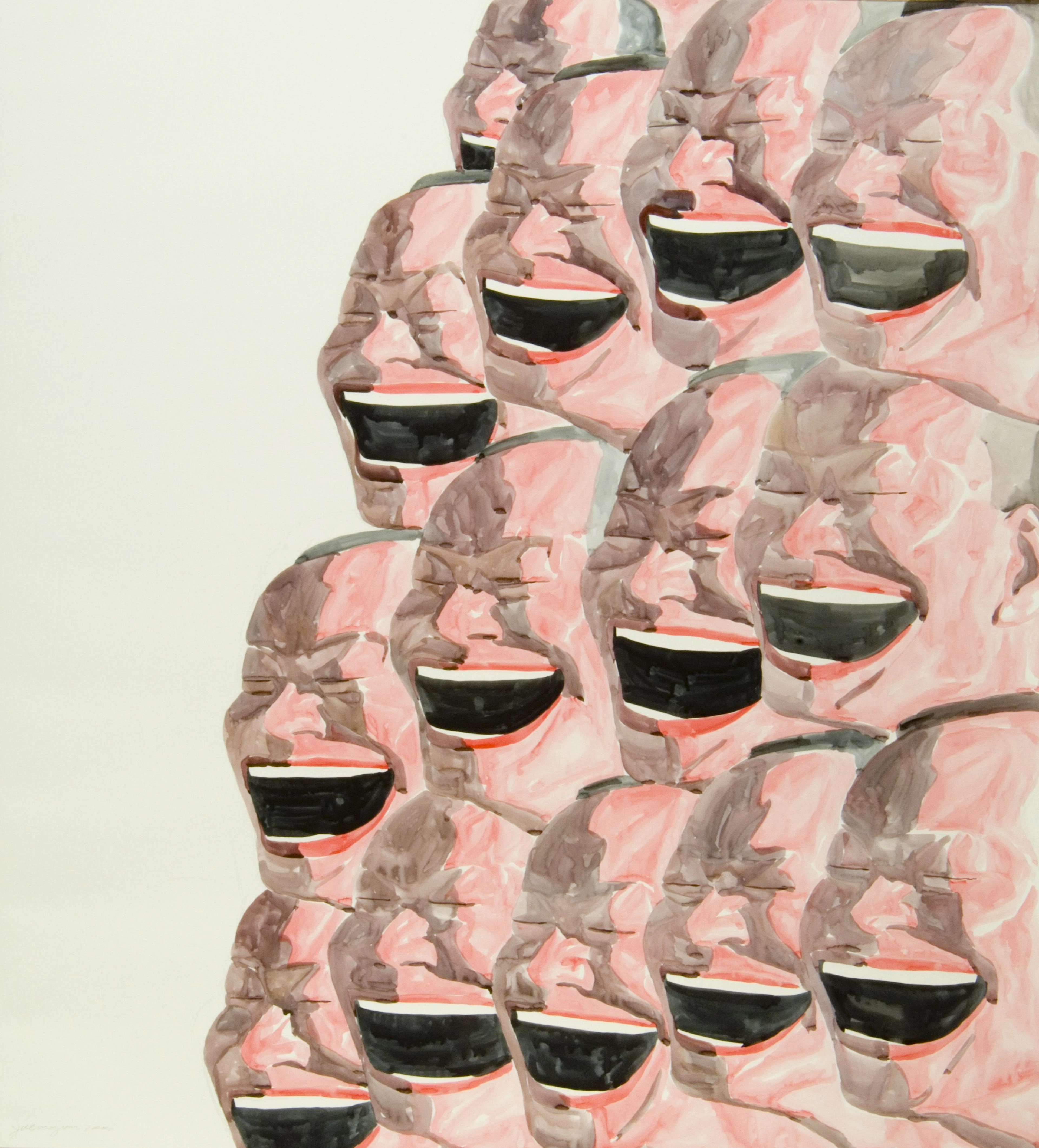 YUE Minjun (Né en 1962) Untitled (Smile-isme n°13) - 2006...
