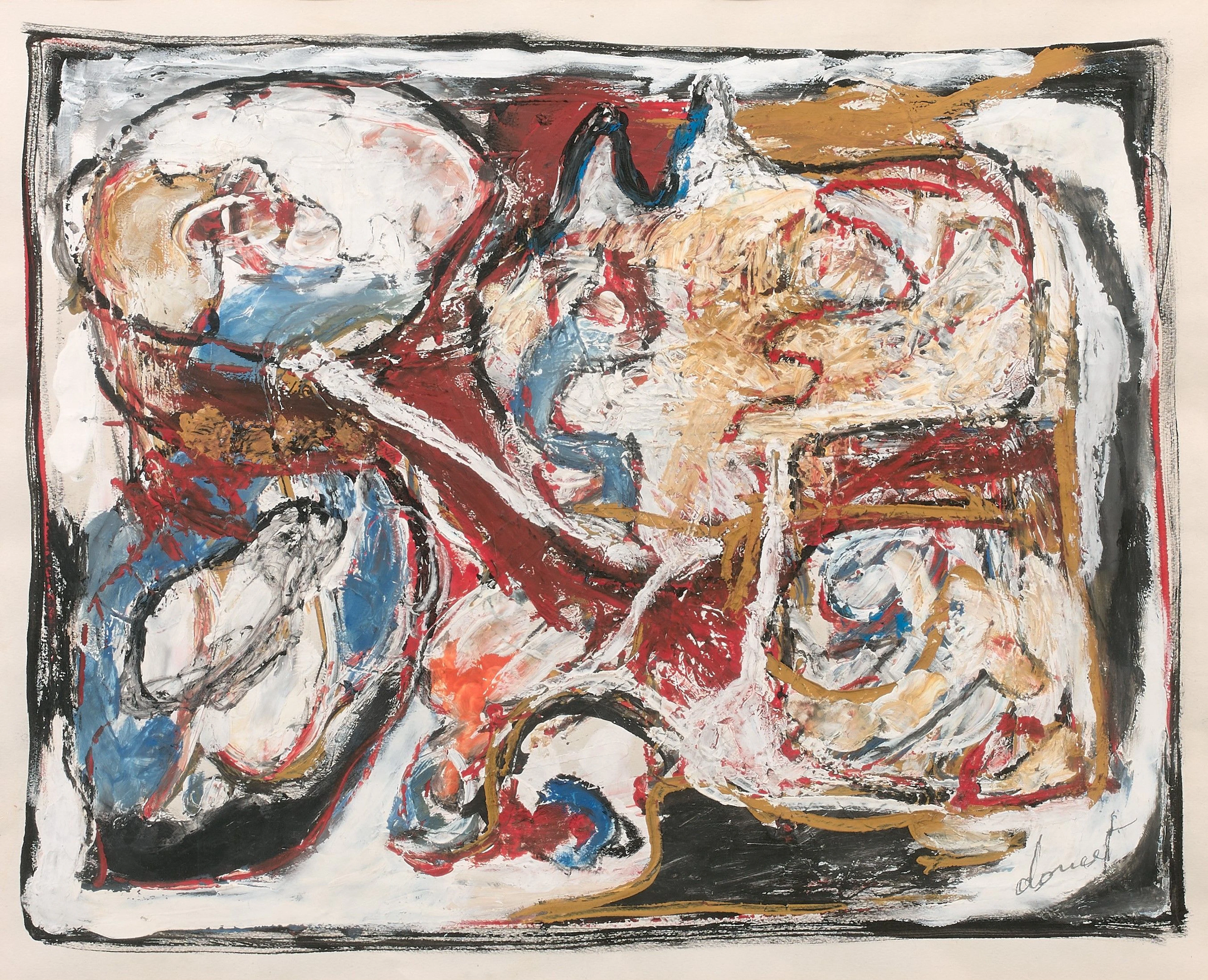 Jacques DOUCET (1924 - 1994) Bestiaire du quotidien - 1976 Gouache sur papier