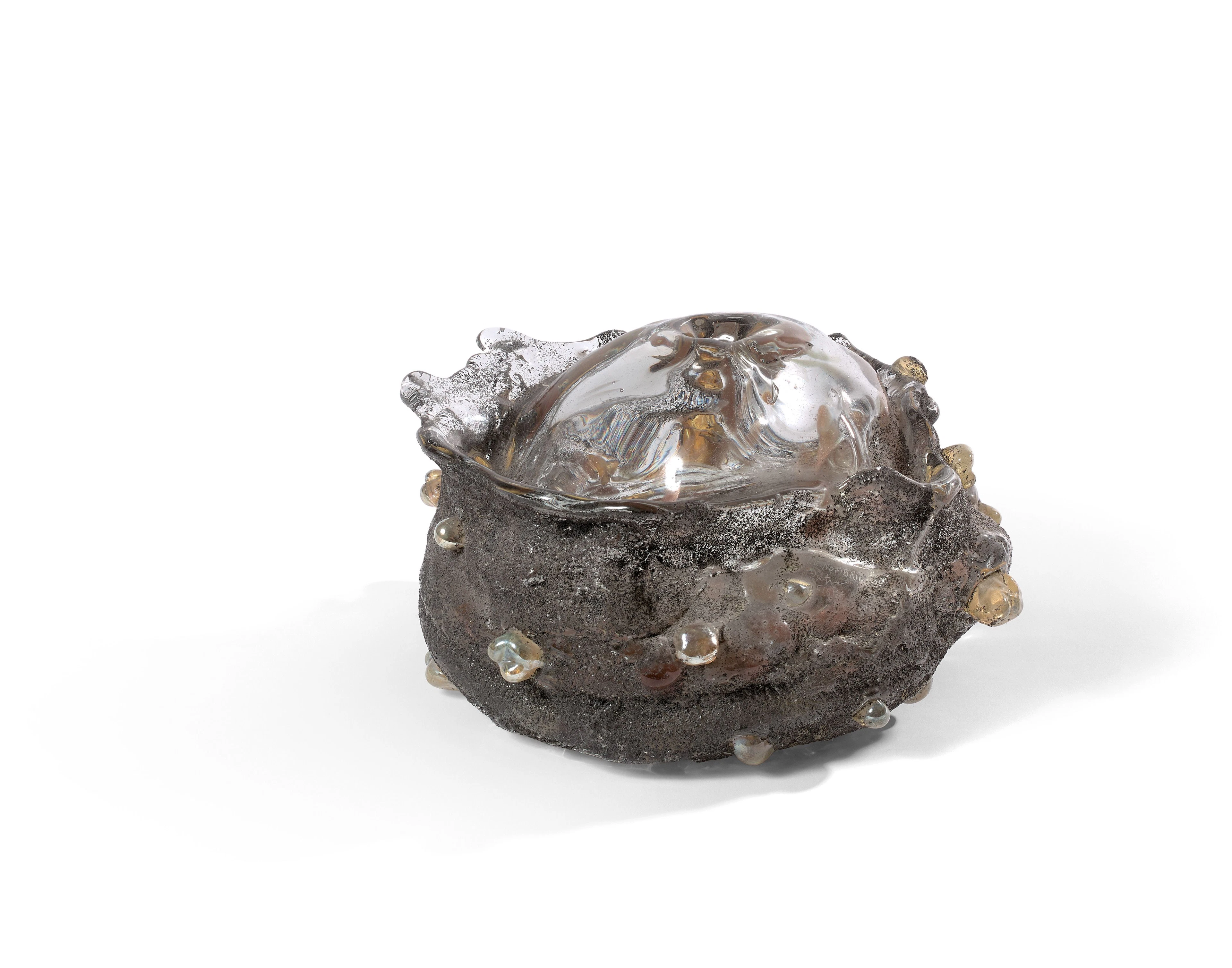 Erik DIETMAN (1937 - 2002) Le nombril - Circa 1993-97 Verre et sable