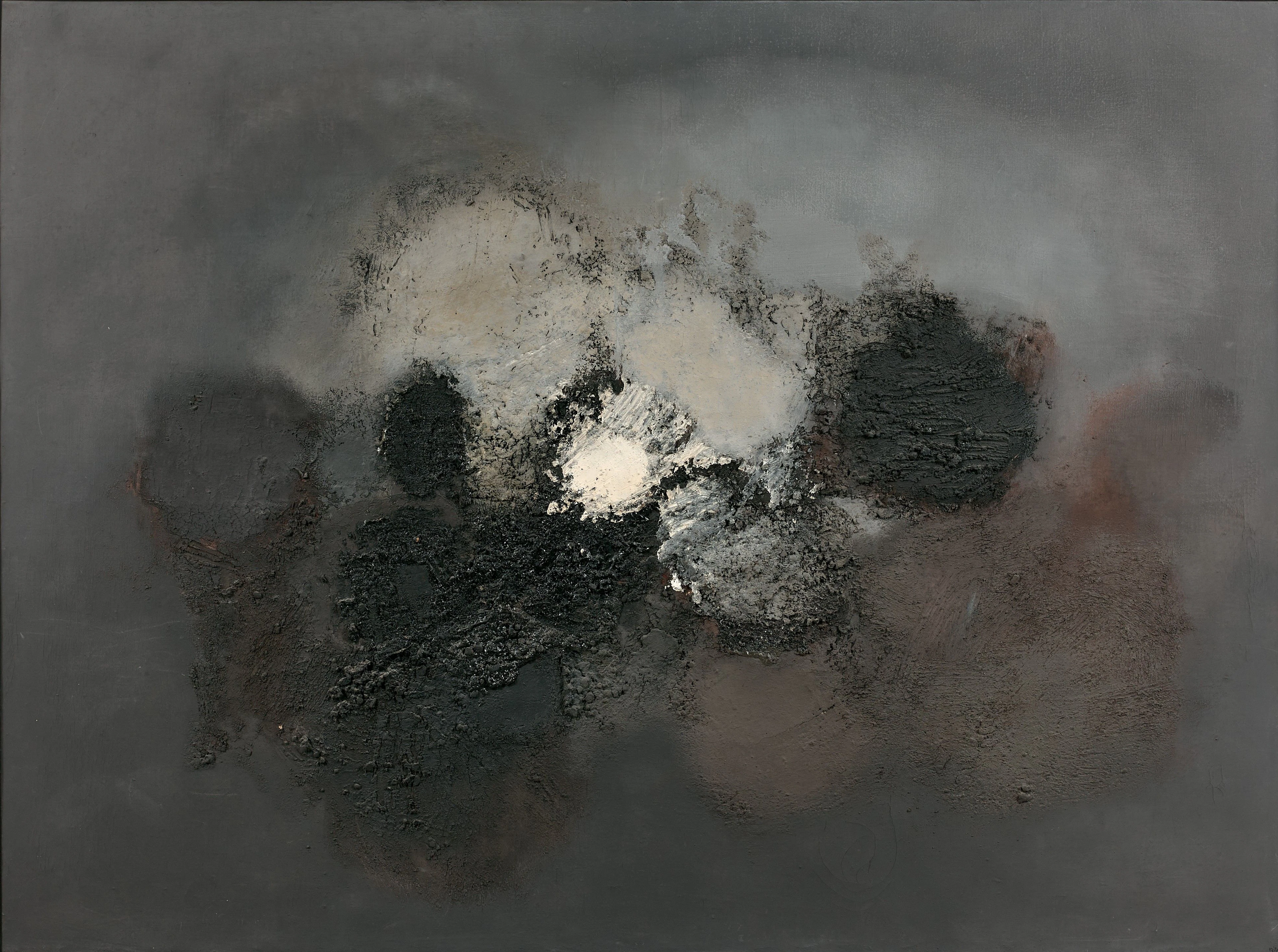 Luis FEITO (Né en 1929) Sans titre - 1958 Huile et sable sur toile