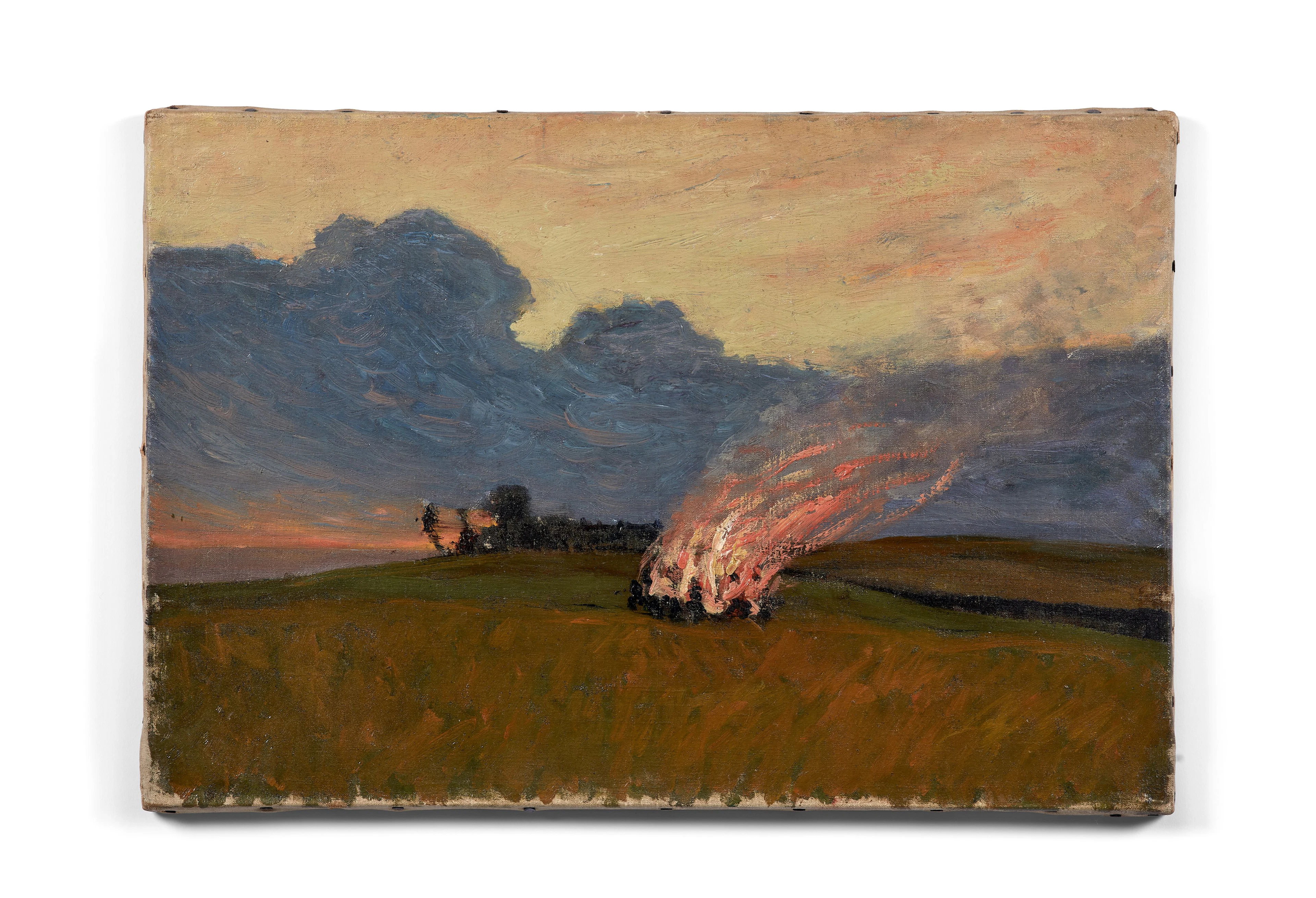 Paul GAUGUIN 1848- 1903 Feu de joie Huile sur toile