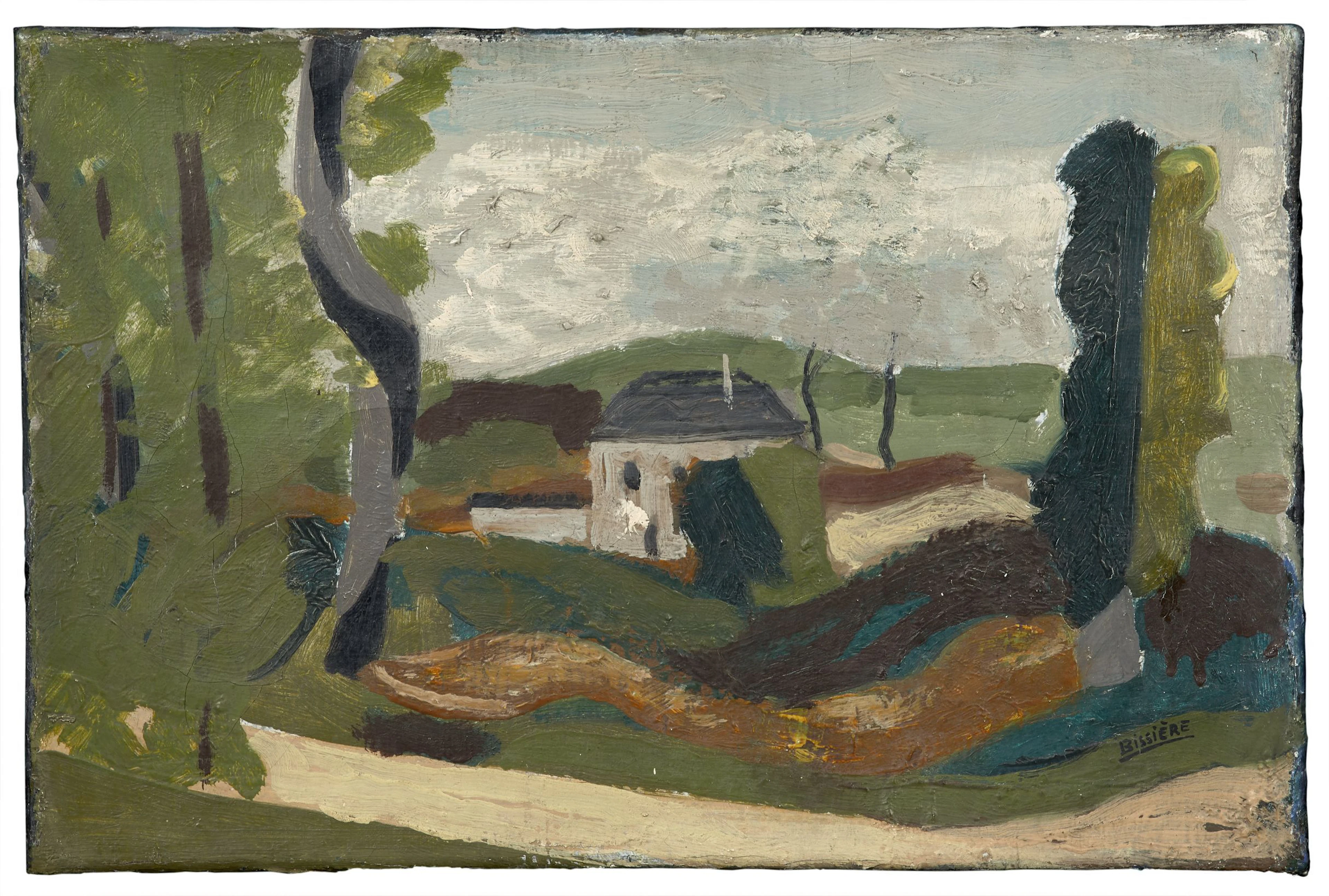 Roger BISSIÈRE 1886 - 1964 Paysage Huile sur toile