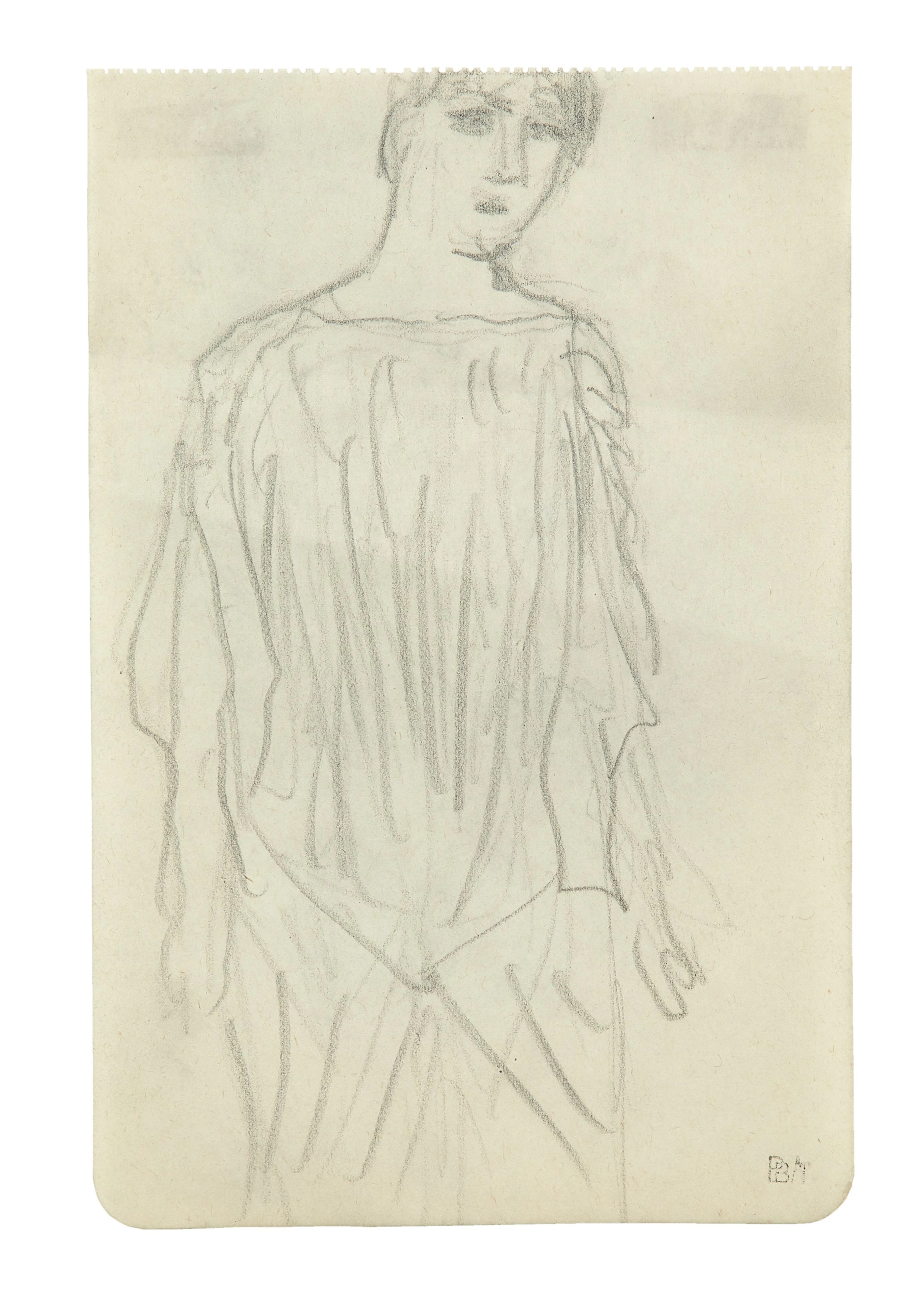 Pierre BONNARD 1867 - 1947 Jeune femme - 1918 Crayon sur papier