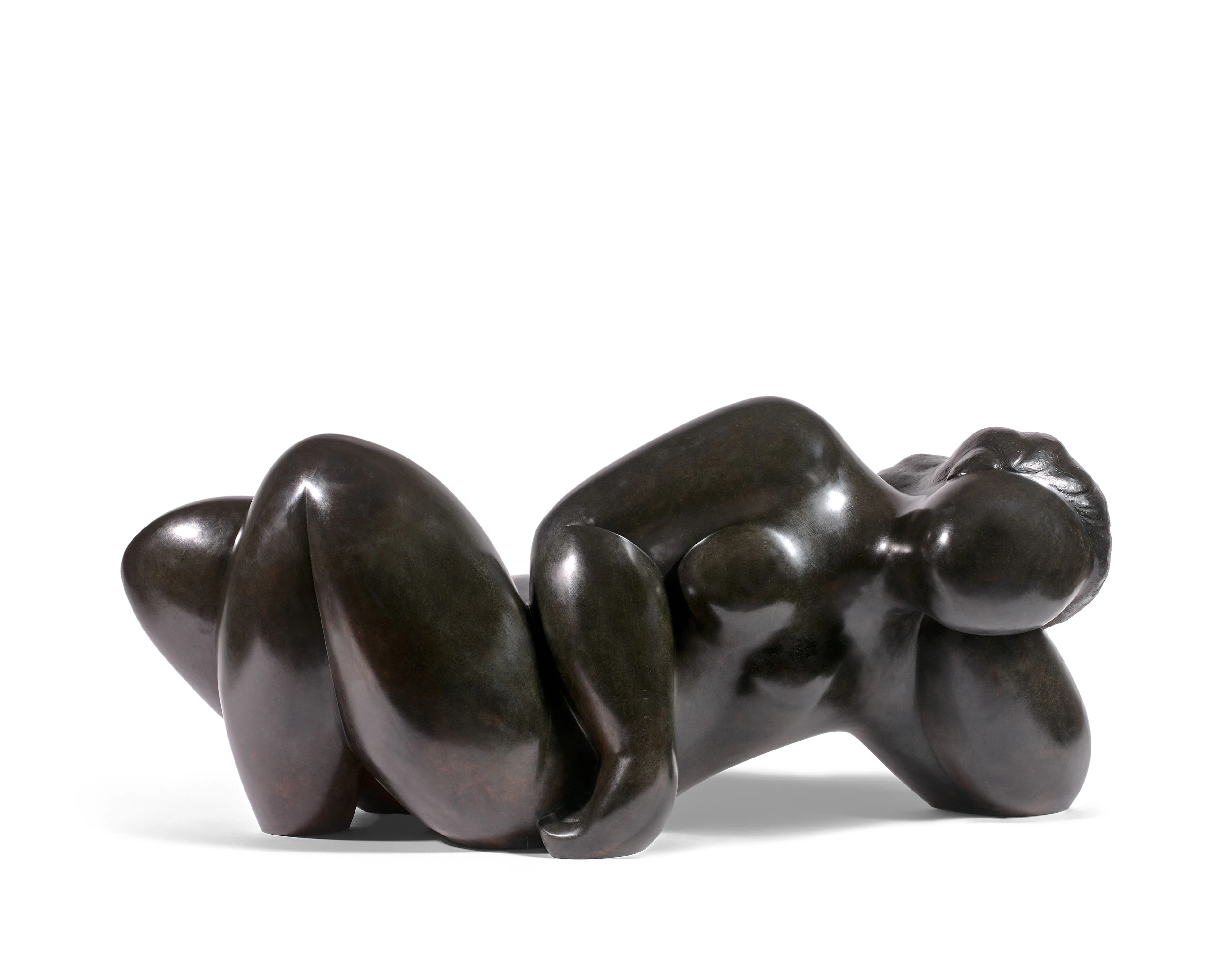 Baltasar LOBO (1910-1993) A la source - 1989-1992 Bronze à patine noire