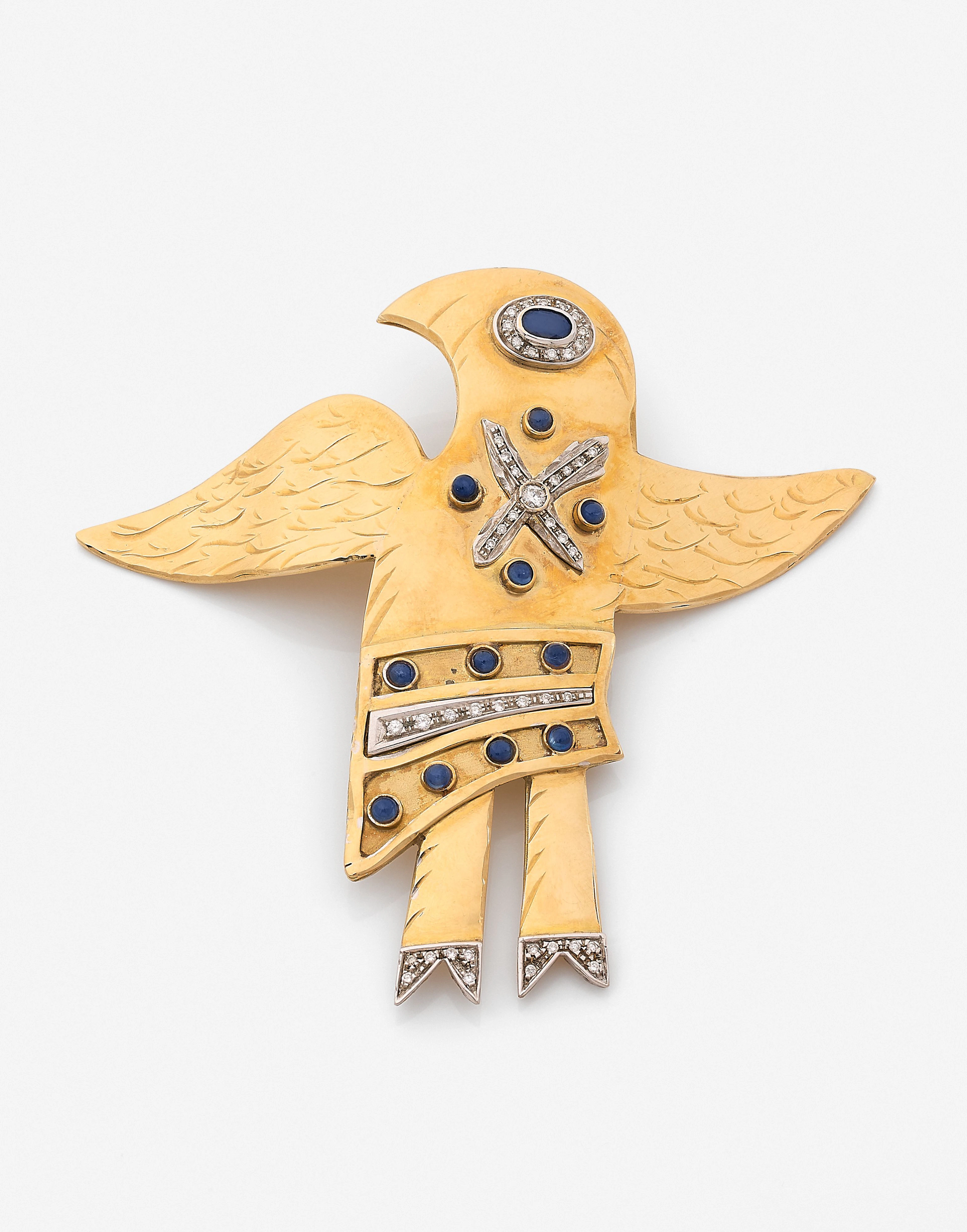 Guillaume Cornelis van Beverloo dit CORNEILLE Sculpture broche "oiseau"