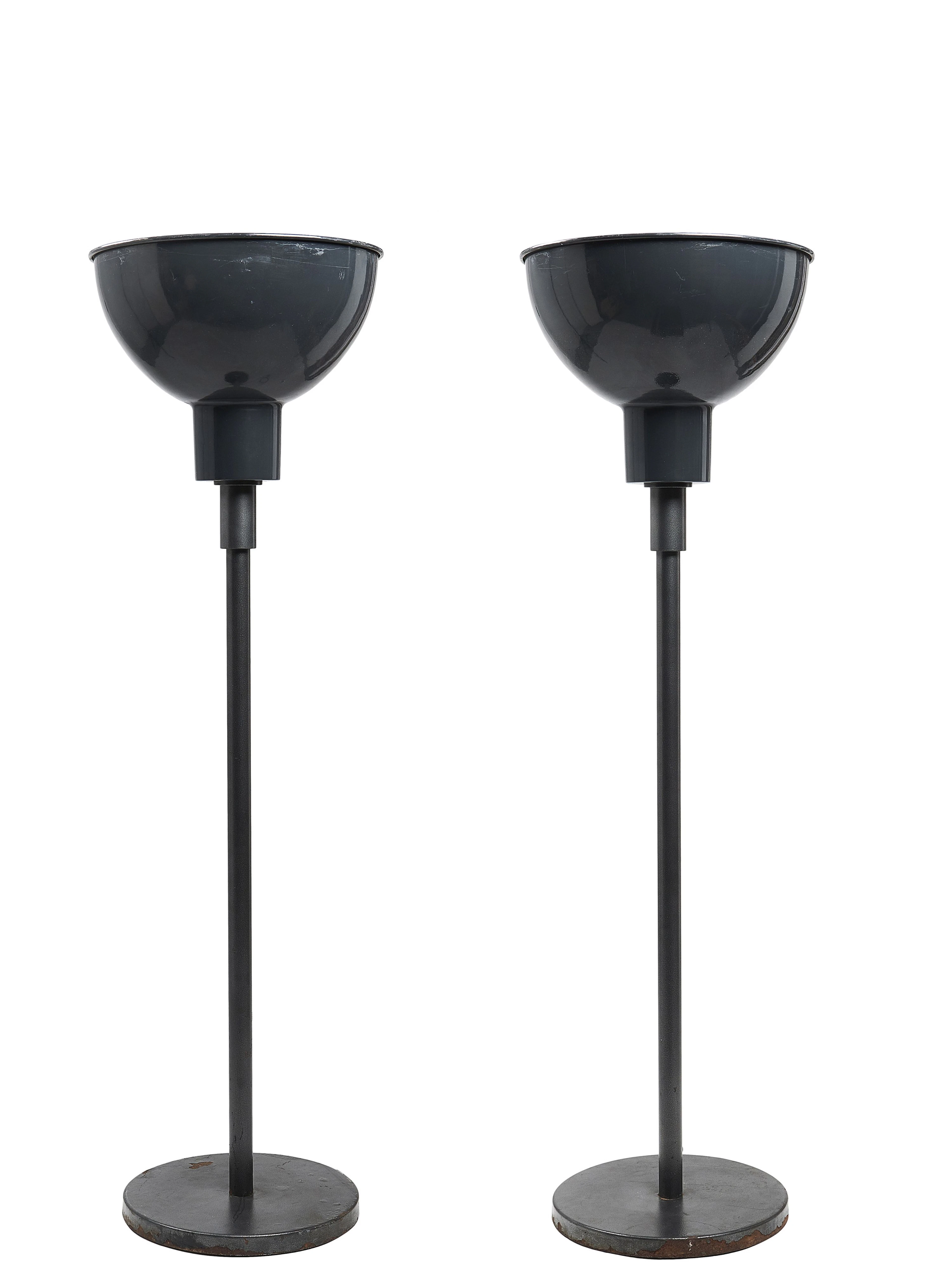 Andrée PUTMAN (1925-2013) Paire de lampadaires « Lune CAPC » - 1984