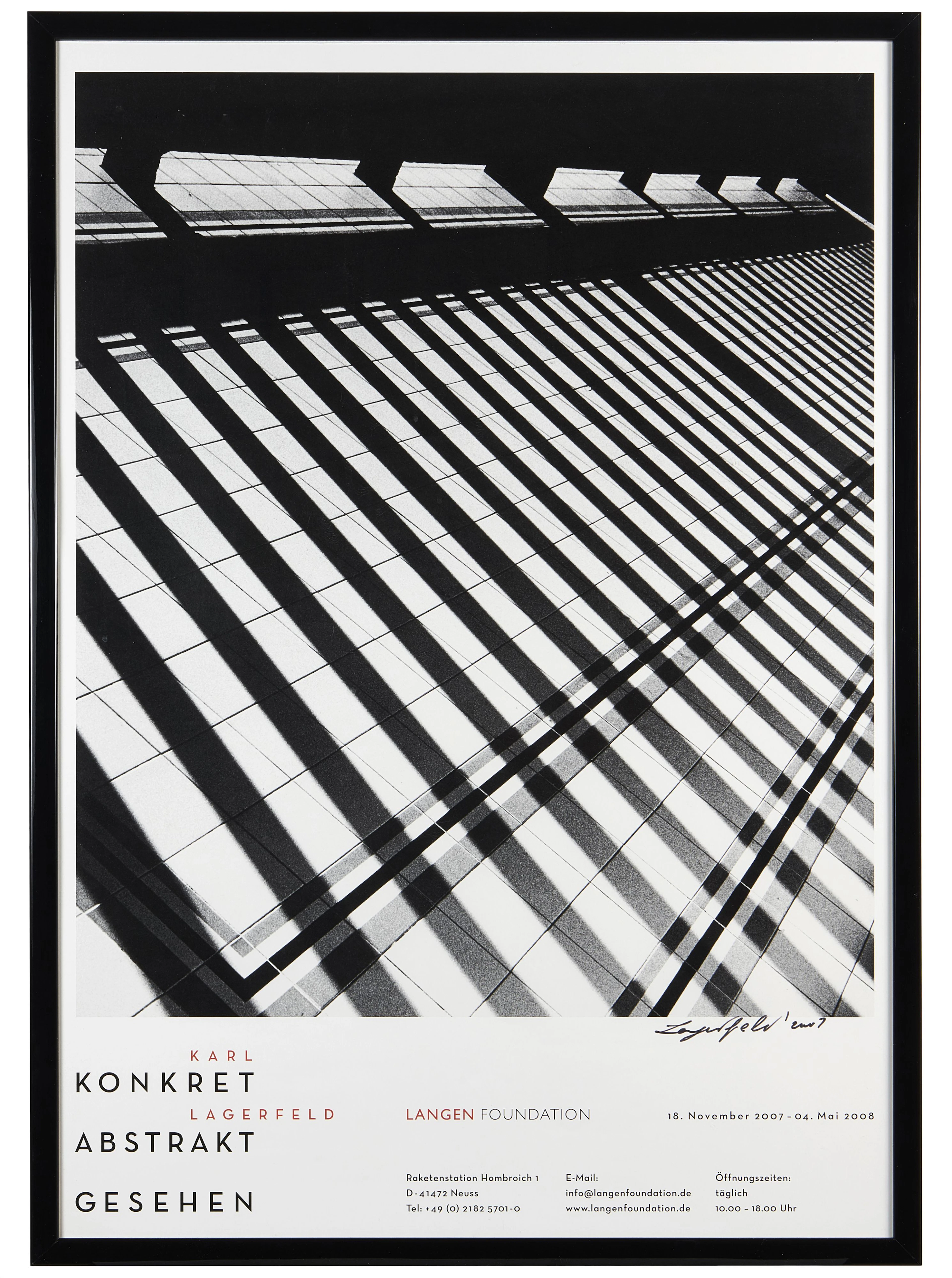KARL LAGERFELD 1933 - 2019 Affiche de l'exposition "Konkret