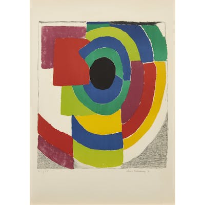 Sonia DELAUNAY, Sonia DELAUNAY (1885 1979) Orphique 1971 Barnebys