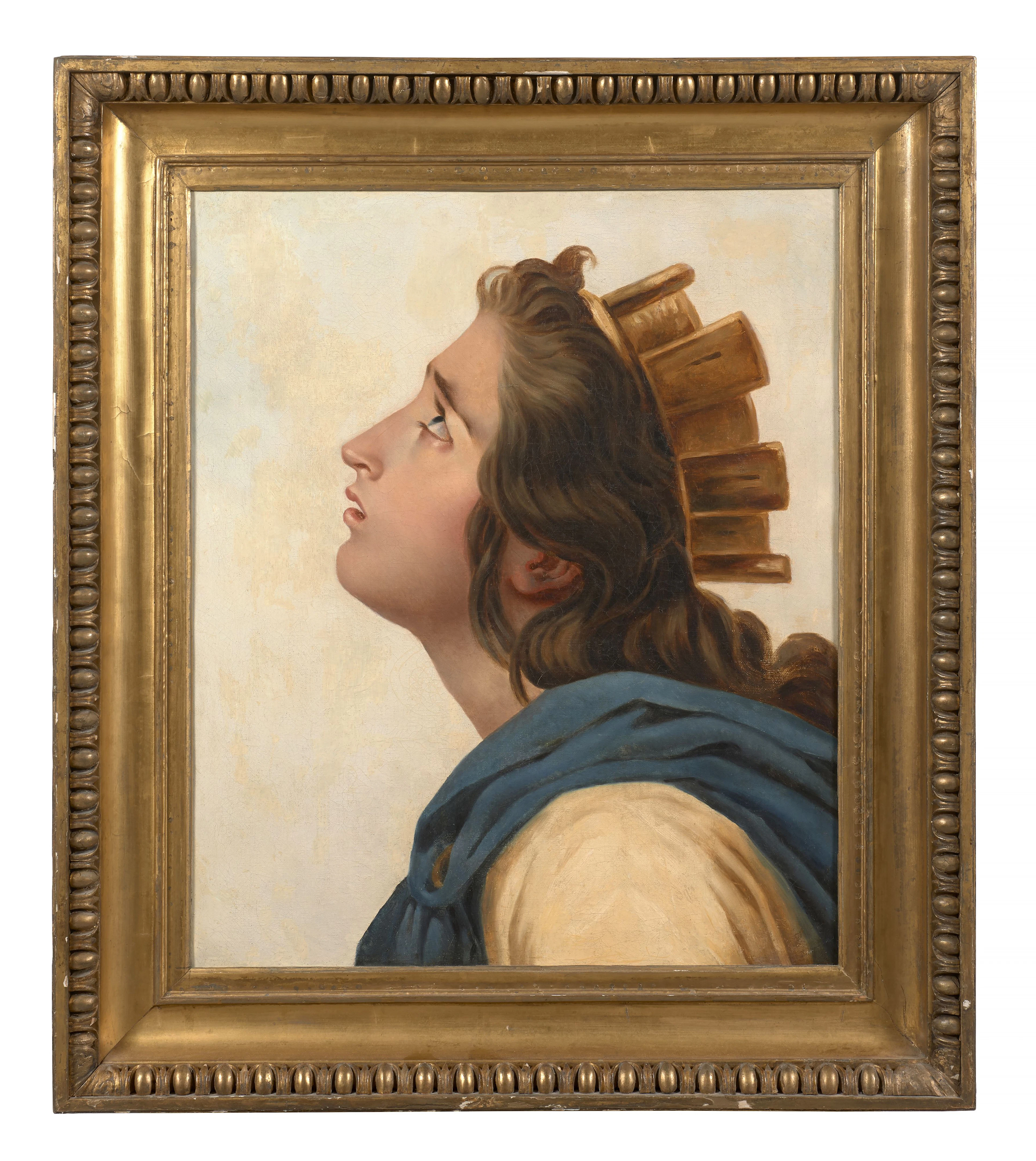 Attribué à François Édouard PICOT 1786-1868 Tête de femme...