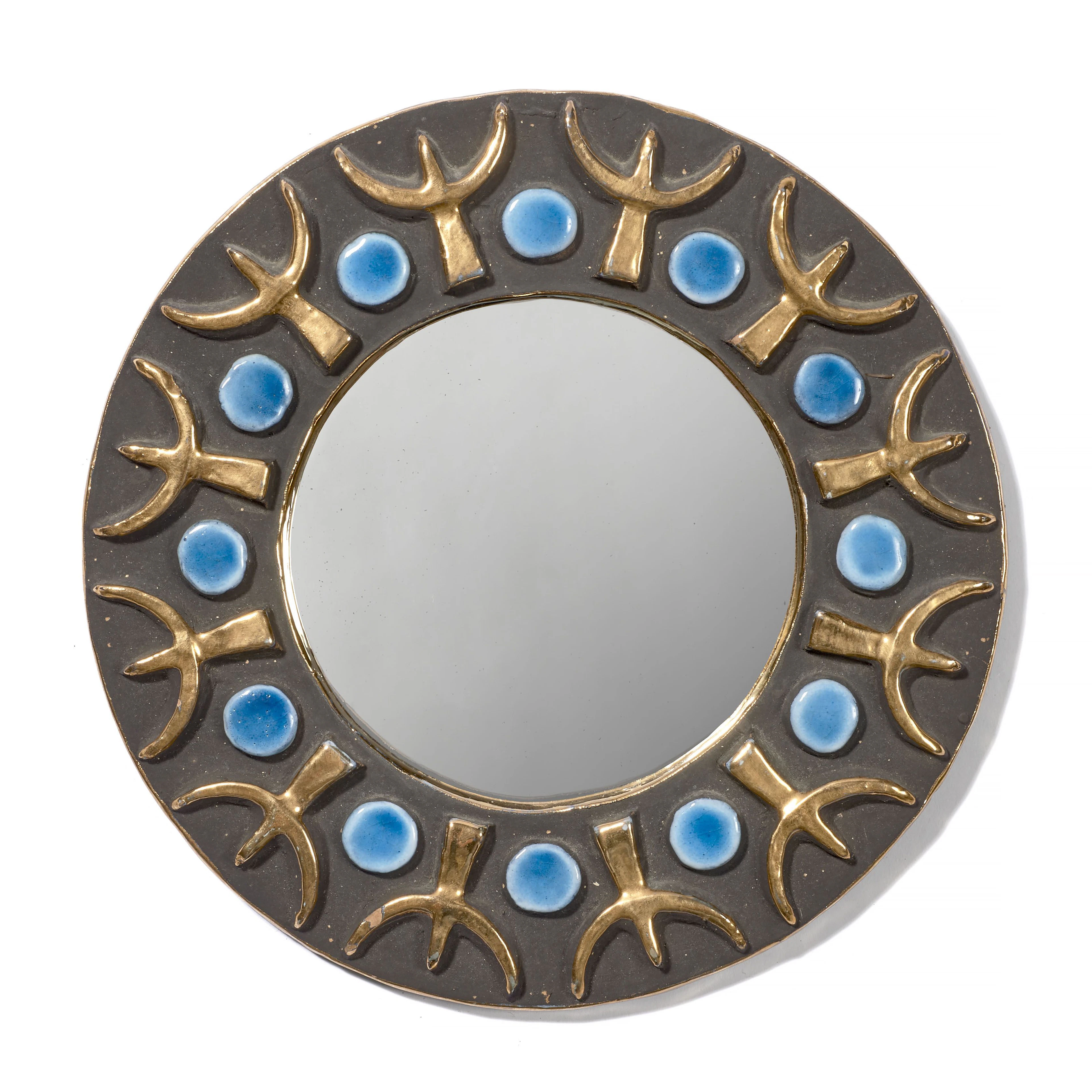 Mithé ESPELT 1923-2020 Miroir "Tridents" - vers 1952