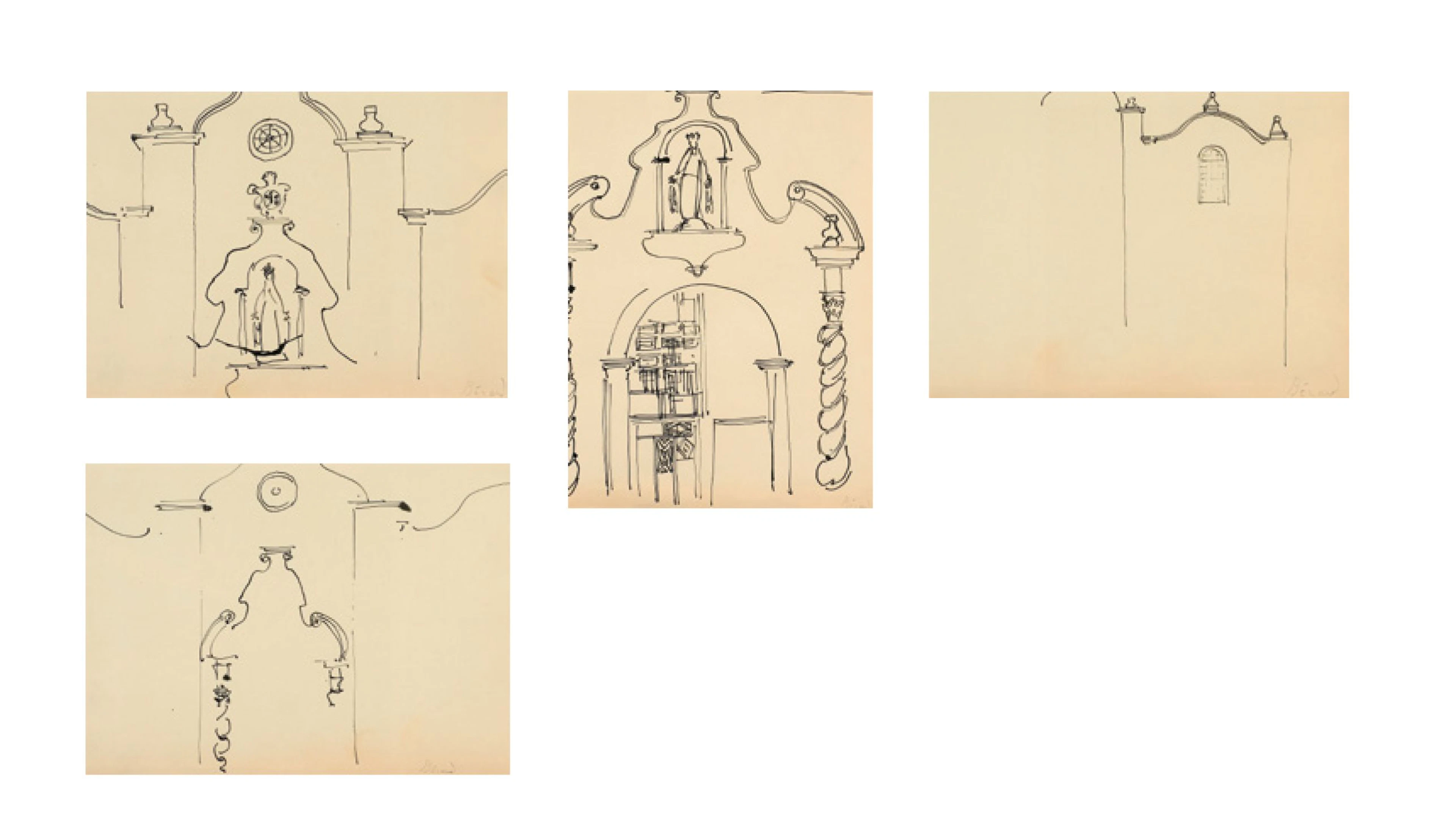 Christian BÉRARD 1902-1949 Décors pour une scène de...